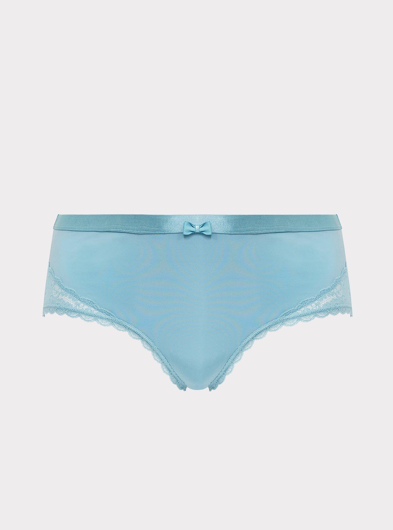 Women's lace and microfiber briefs in Bluish Green Daily Glam Trendy Sexy