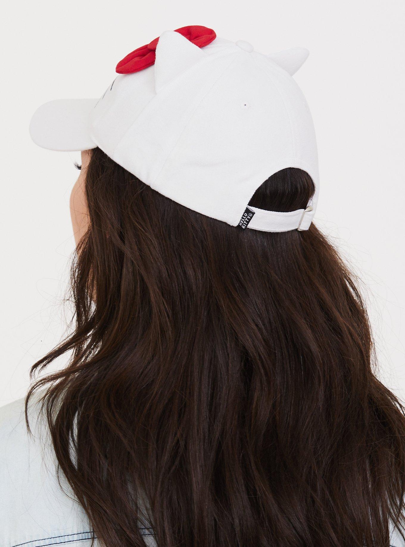 Plus Size Hello Kitty White Baseball Cap, , alternate