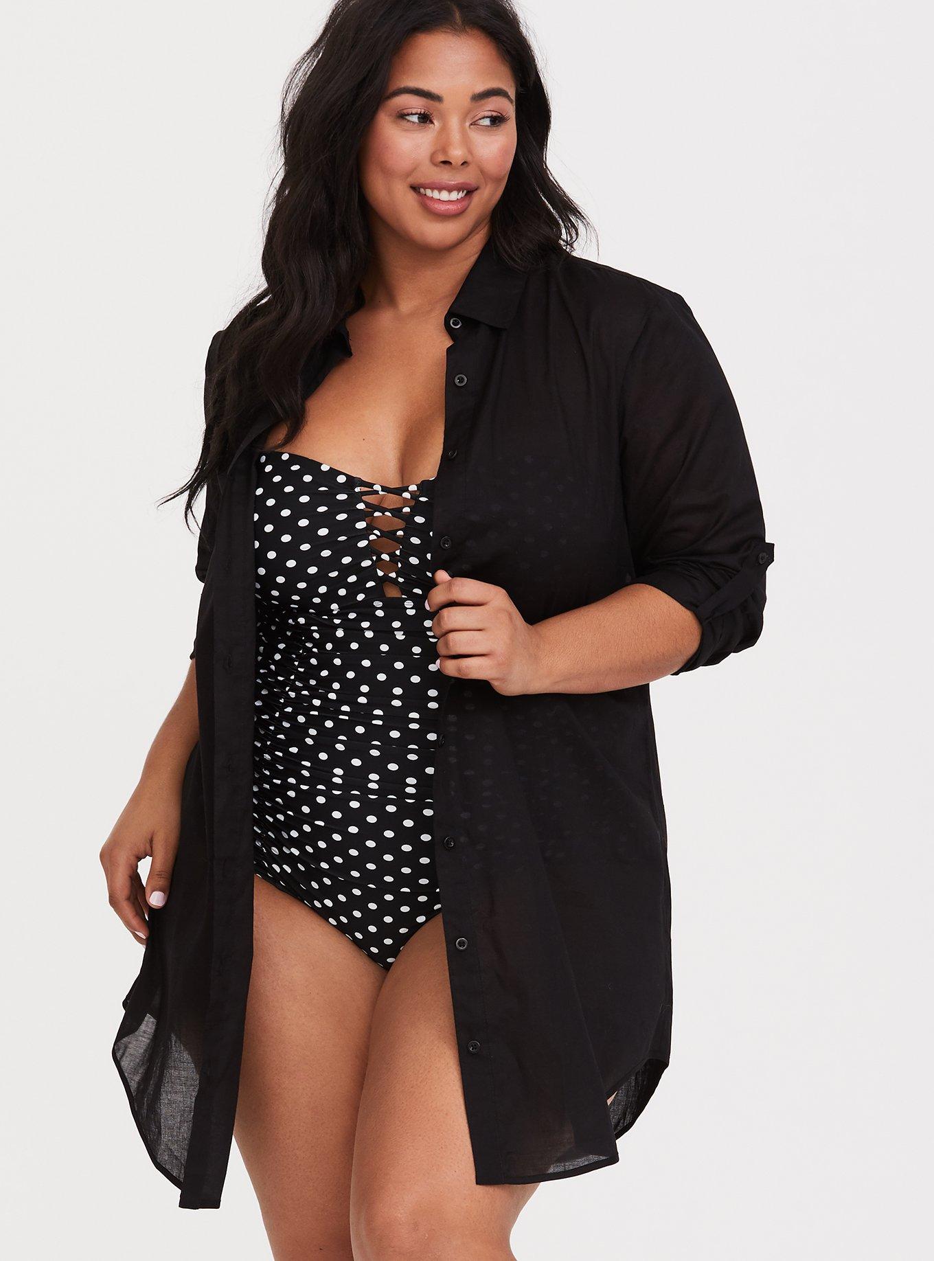 Plus Size - Black Button-Up Shirt Dress - Torrid