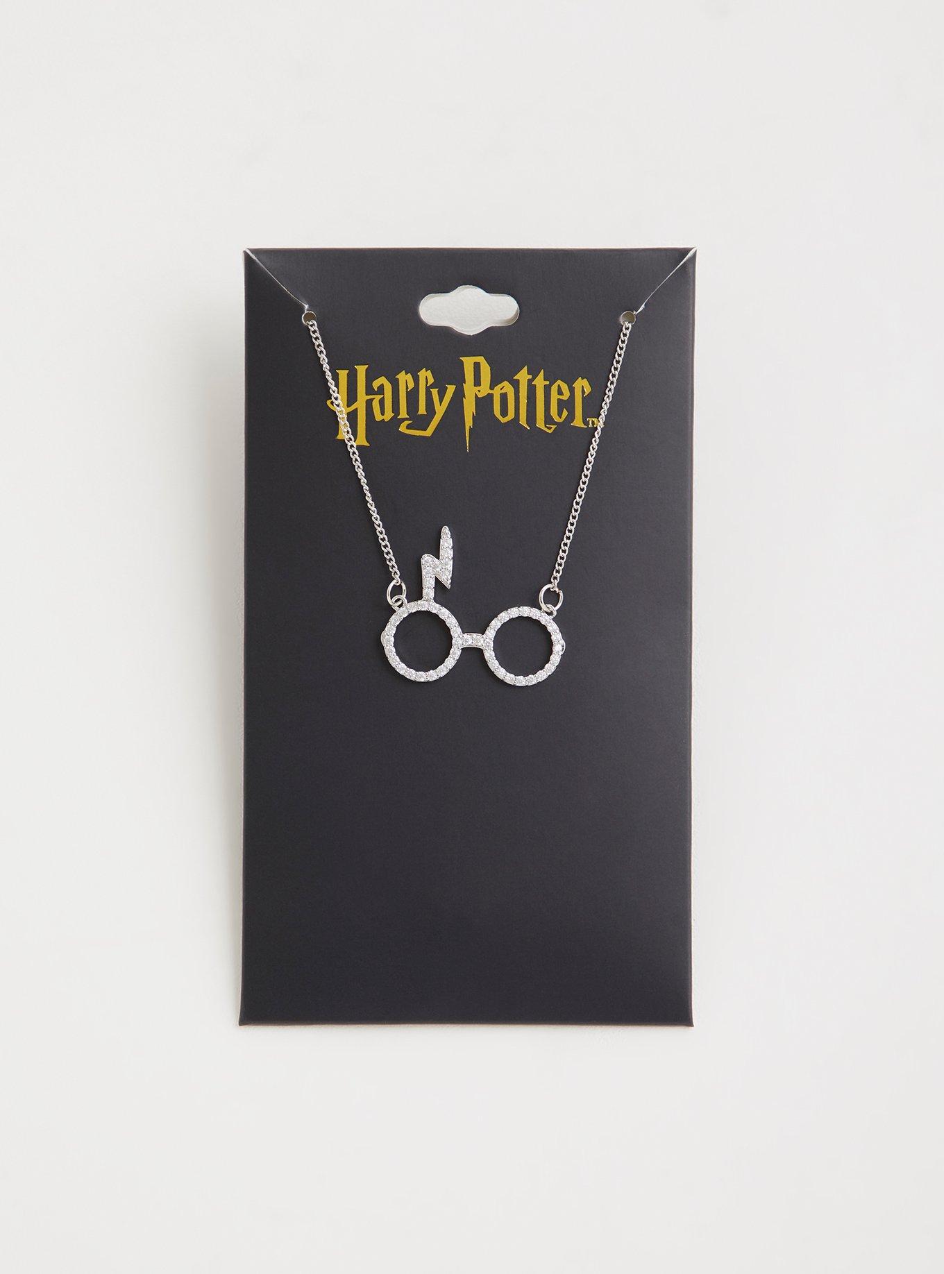 Plus Size Harry Potter Rhinestone Glasses Necklace, , alternate