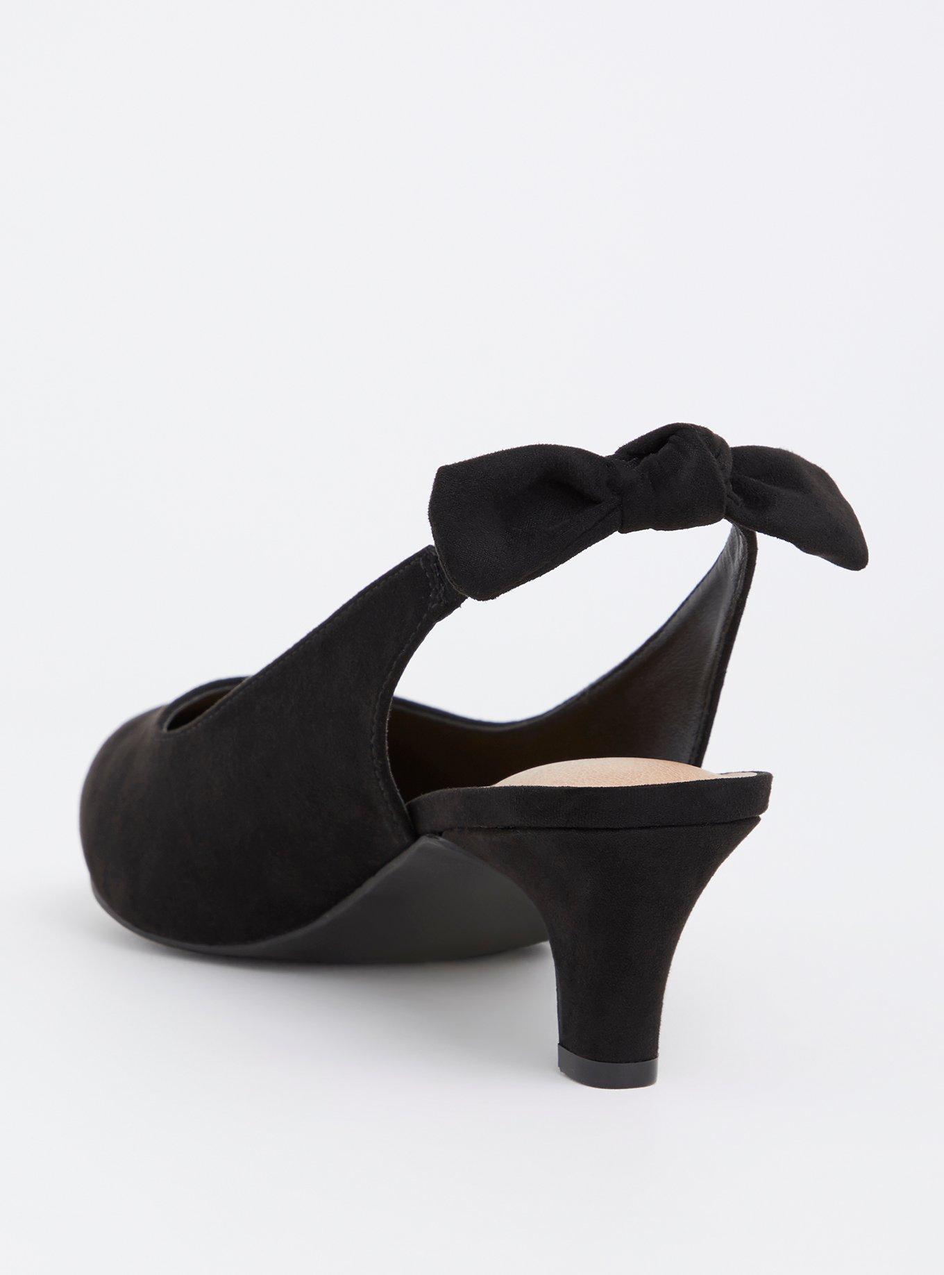 Black Bow Kitten Pump (Wide Width), BLACK, alternate