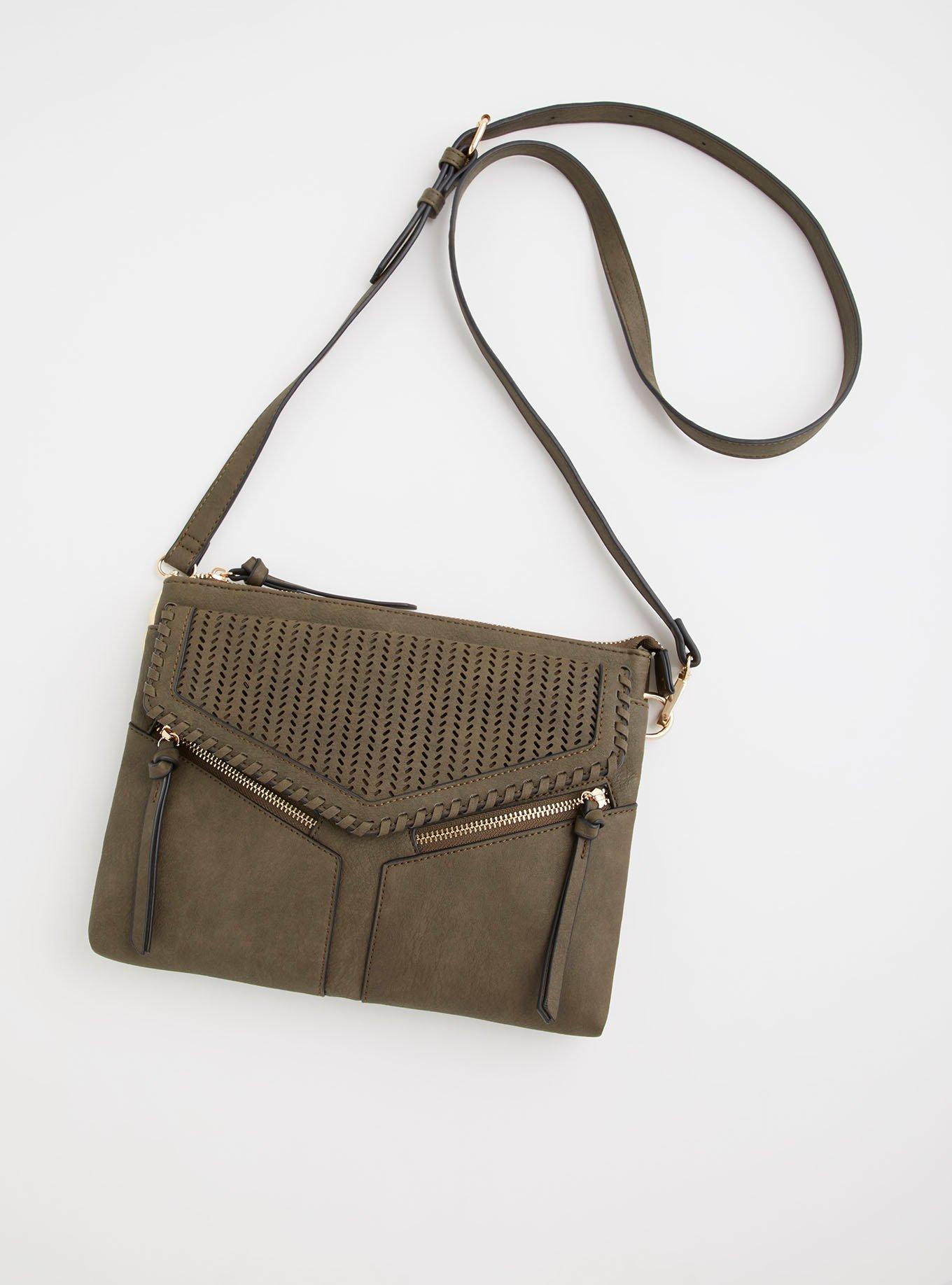 Plus Size Olive Laser Cut Crossbody Torrid