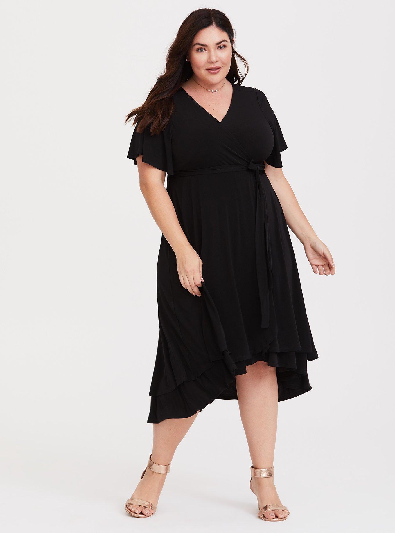 Midi Studio Knit Wrap Dress, DEEP BLACK, alternate