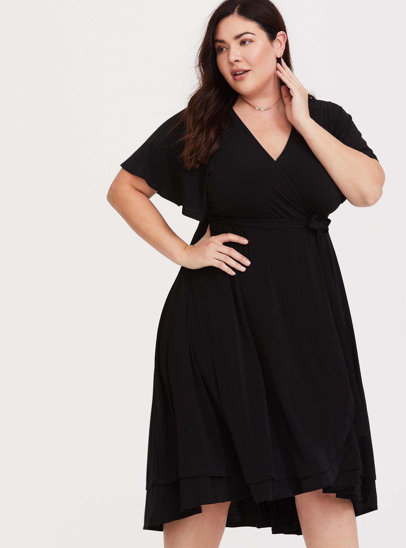 Plus Size Midi Studio Knit Wrap Dress Torrid