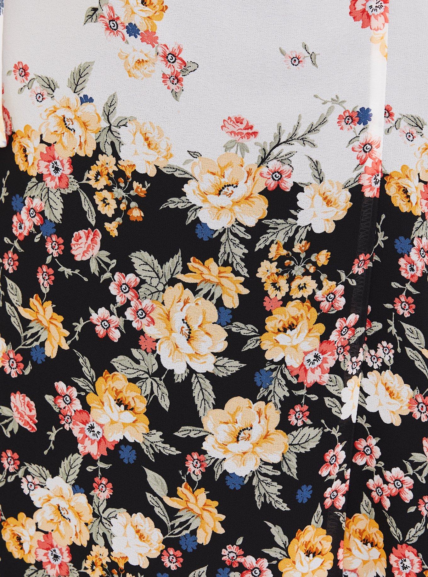 Chiffon Circle Sleeve Kimono, RUSTIC BOUQUET, alternate