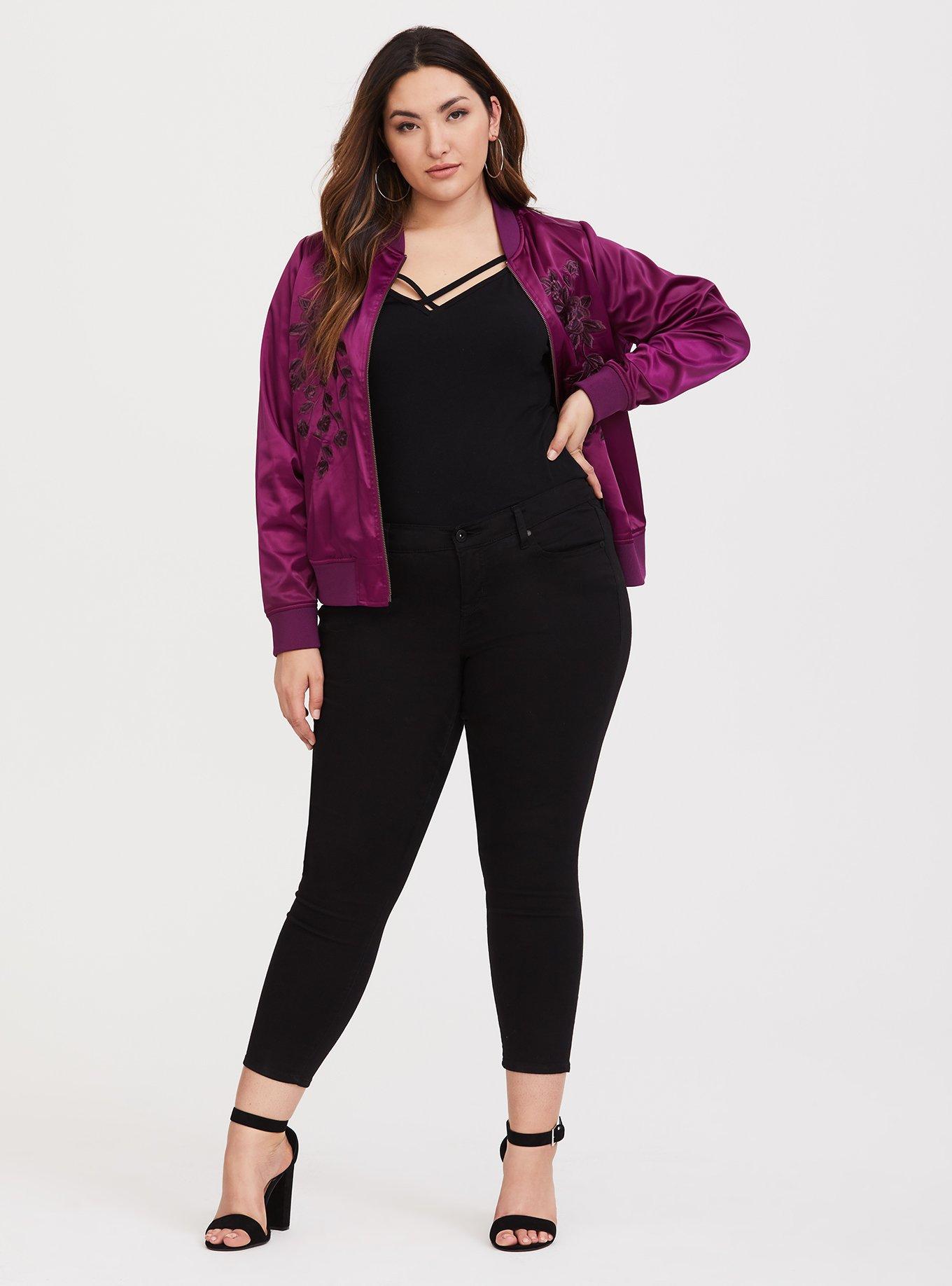 Monogrammed Purple Women's Bomber Jacket - Thotful Clothing®