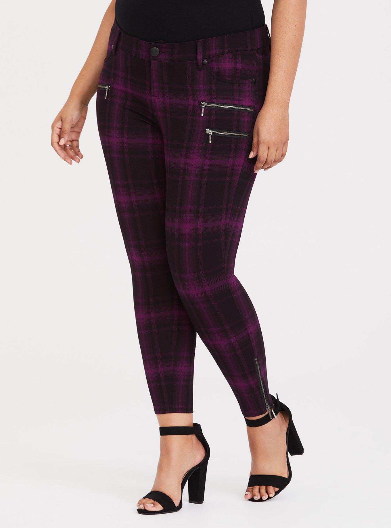 Berry Boho Plaid Leggings with POCKETS – Buffalo Gals Co.