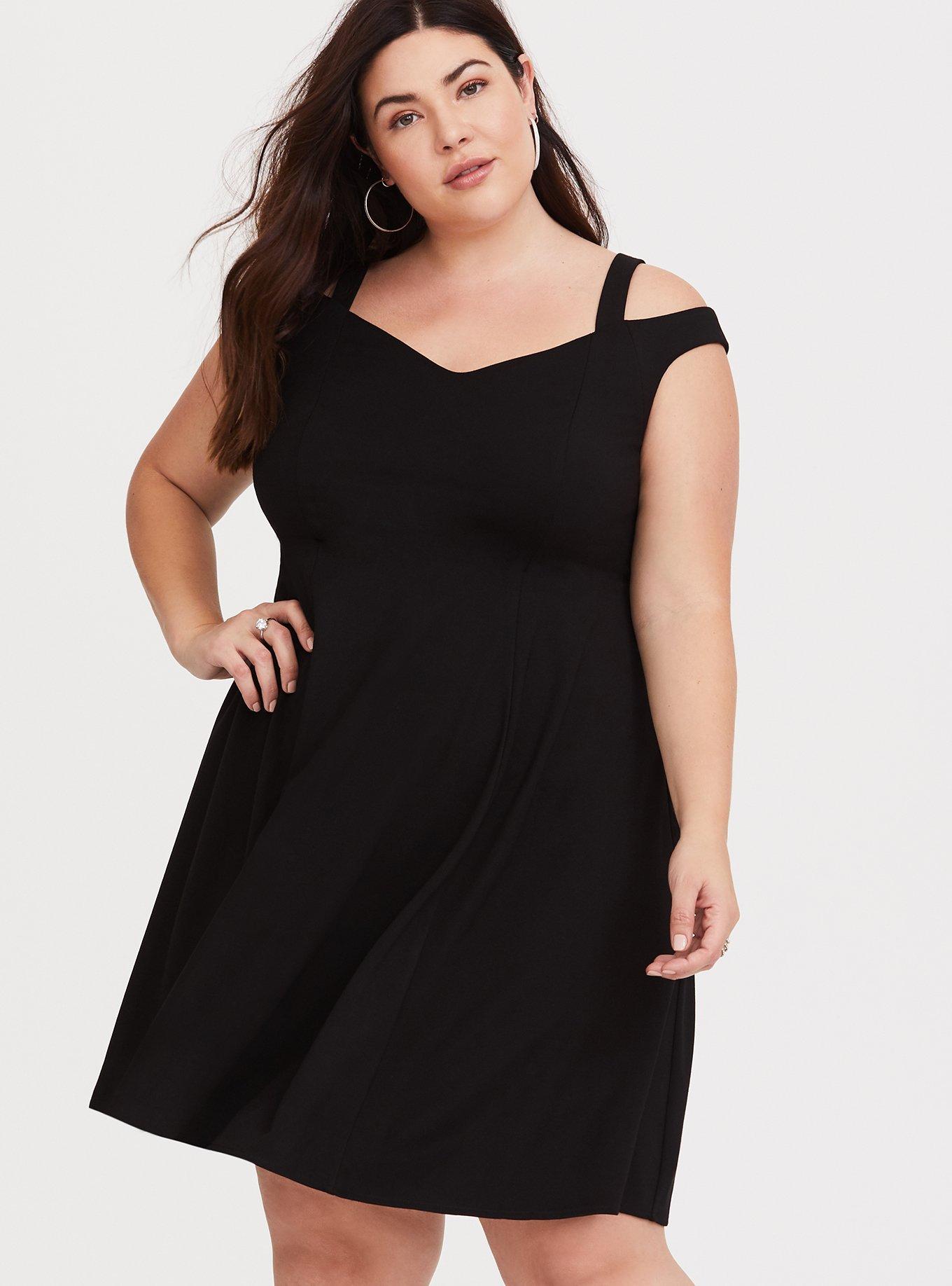 Torrid black 2024 skater dress