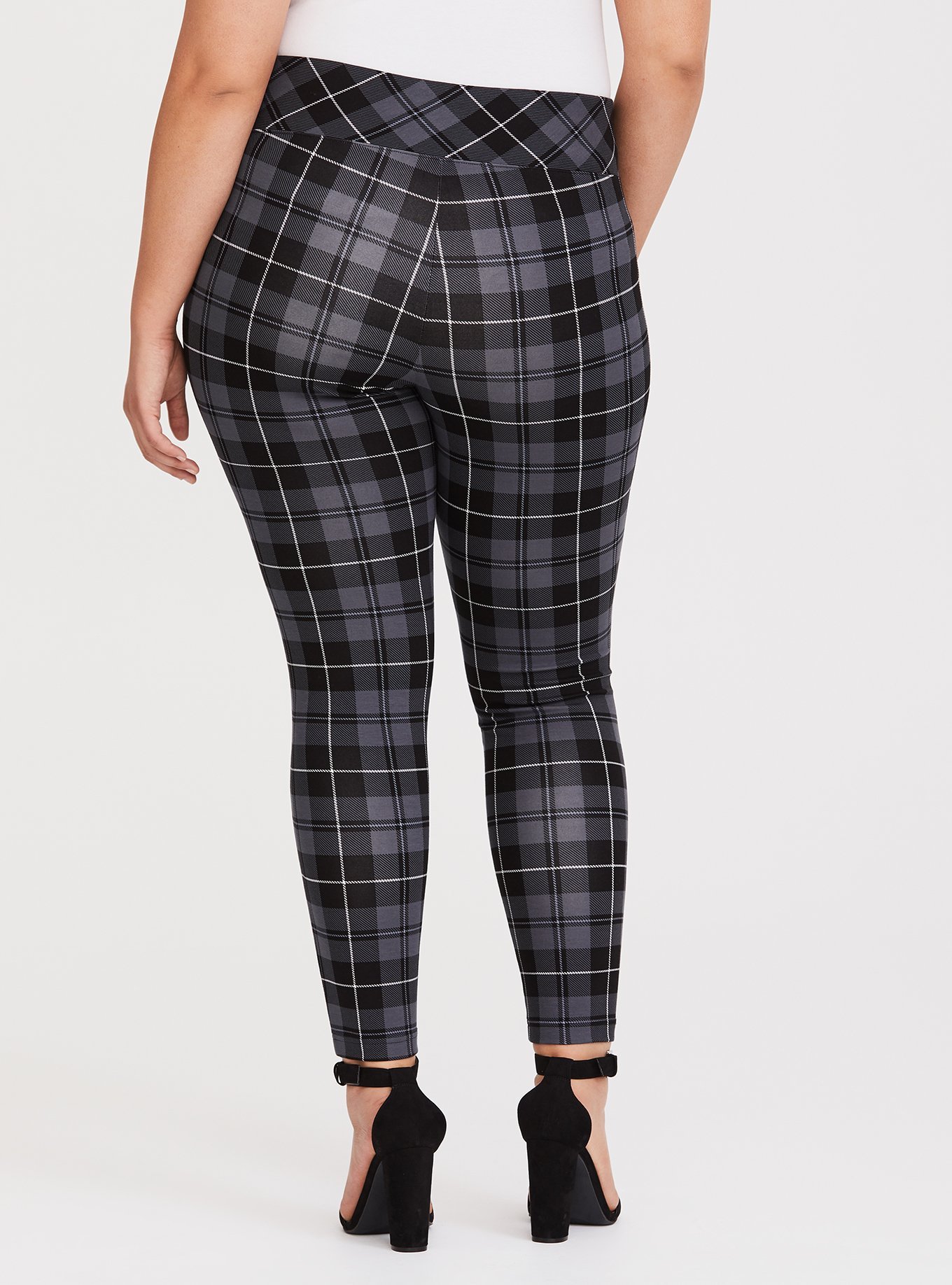 Plus Size - Slim Fix Pixie Pant - Grey Plaid - Torrid