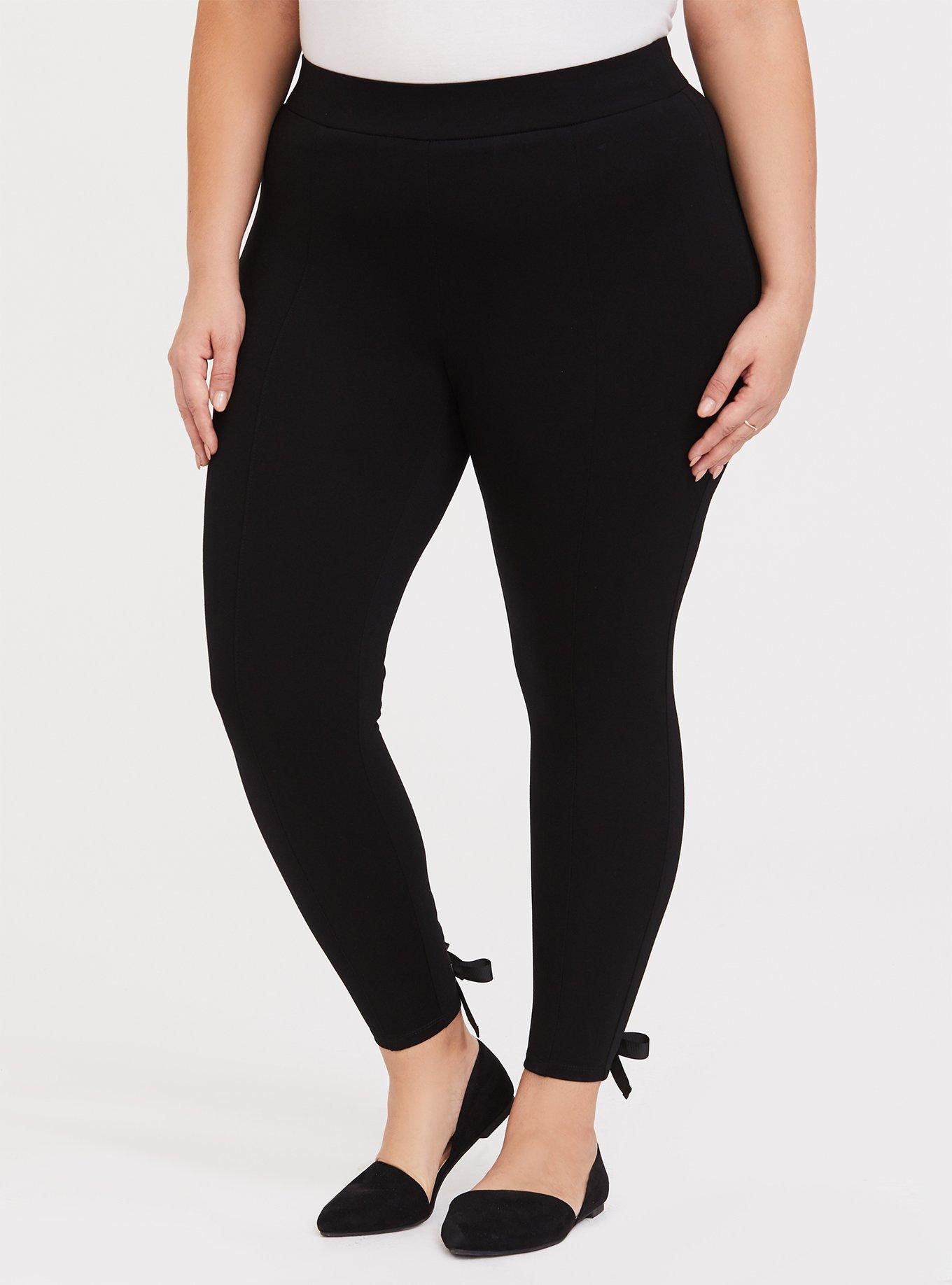 Plus Size - Studio Signature Premium Ponte Stretch Trouser - Black - Torrid