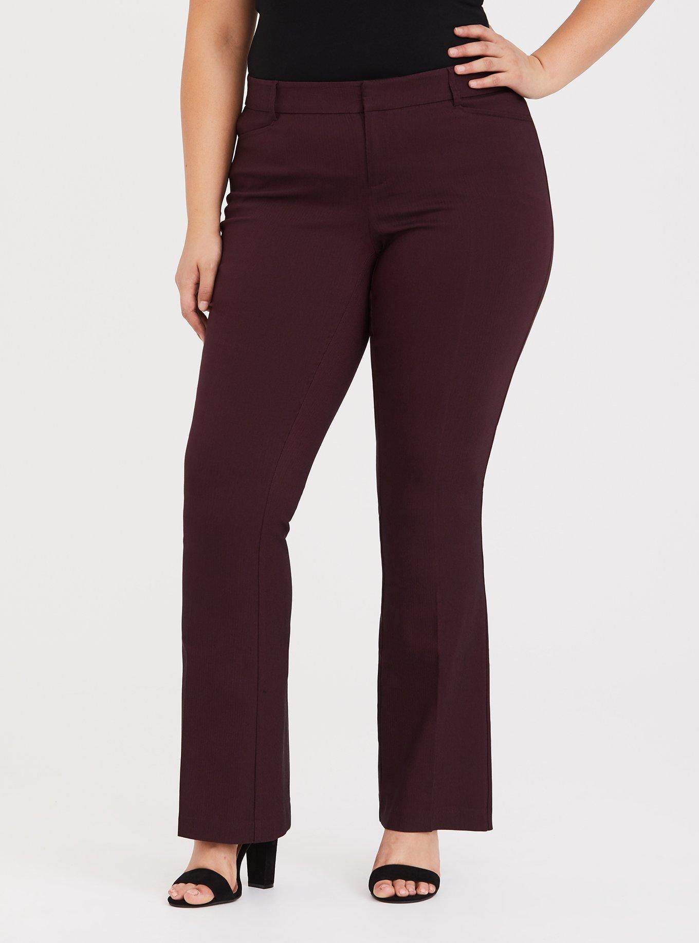 Burgundy hot sale flare pants