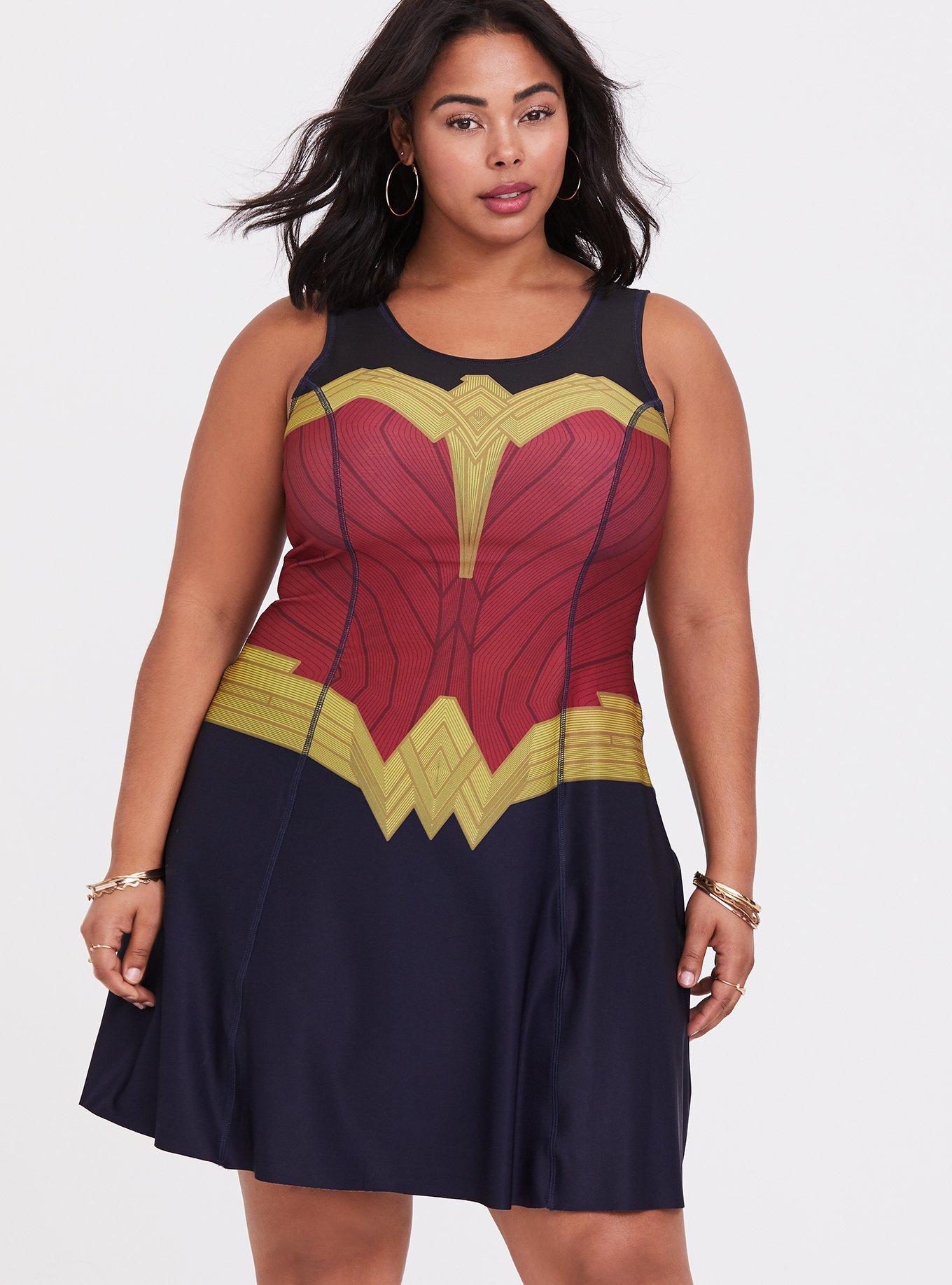 Plus Size Wonder Woman Costume and DC