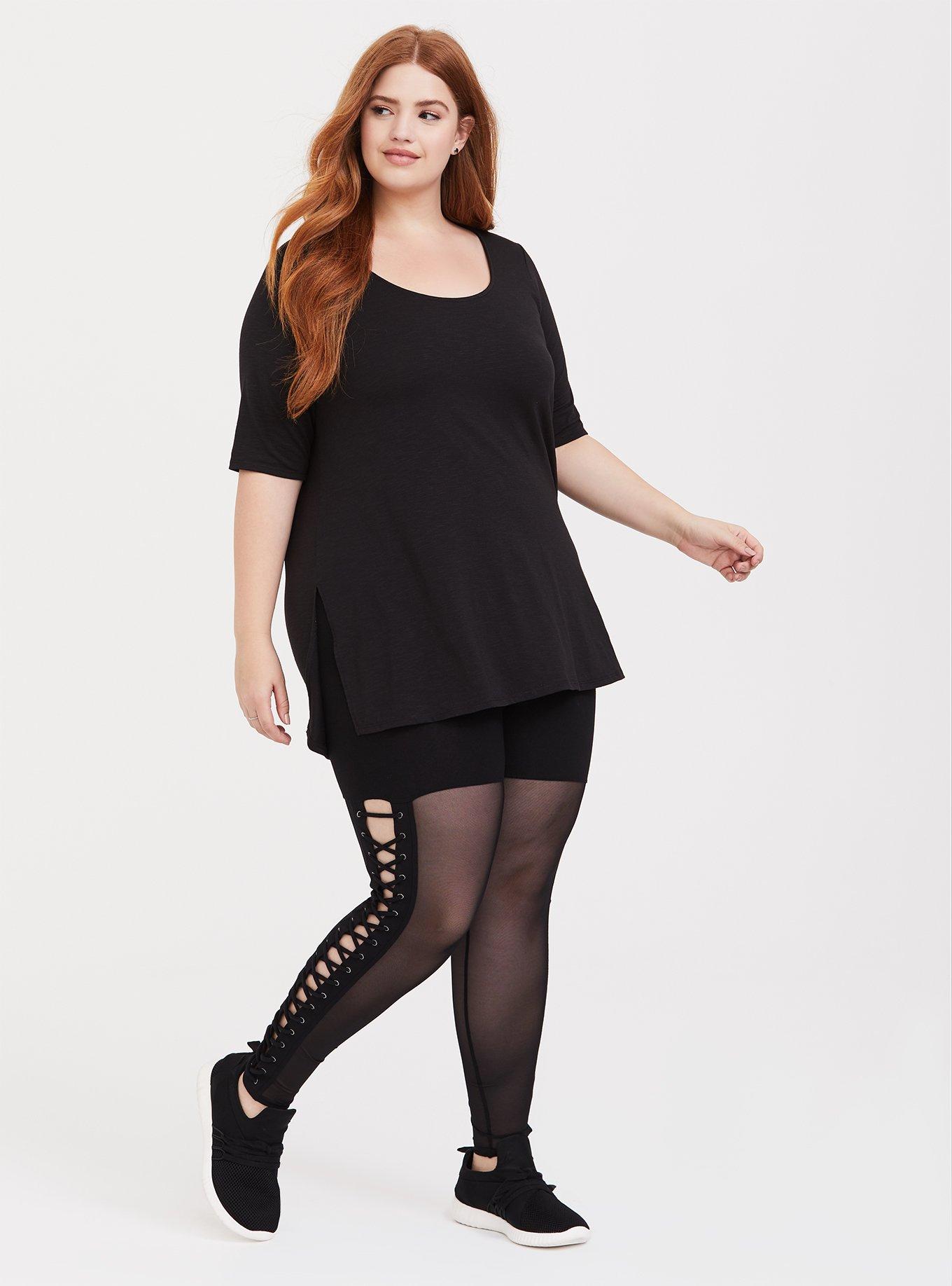 Plus Size - Side Lattice Leggings - Torrid