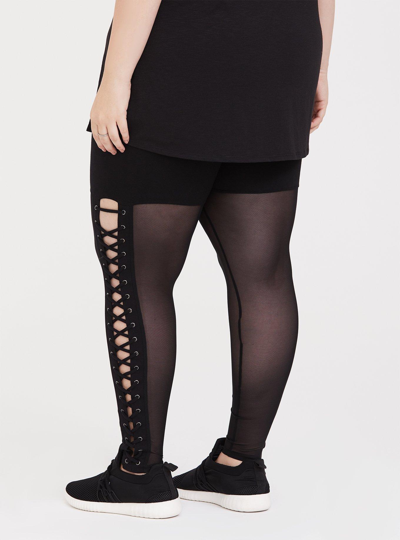 Plus Size - Side Lattice Leggings - Torrid