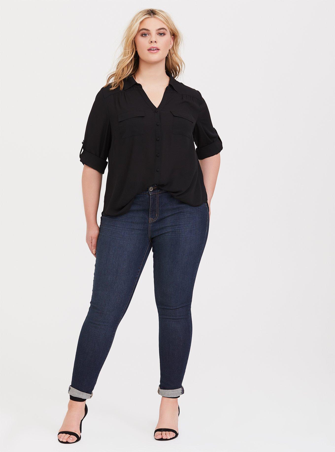 Plus Size - Georgette Button-Down Pullover Blouse - Torrid