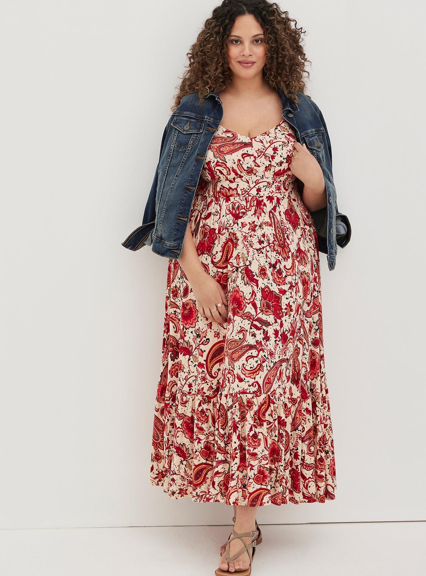 Plus Size - Maxi Super Soft Tiered Dress - Torrid