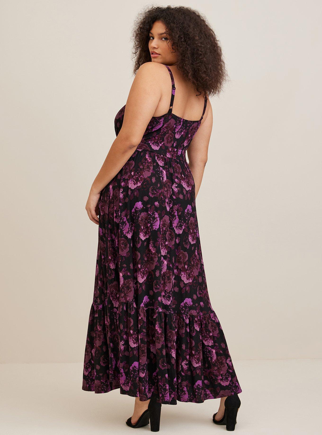 Torrid purple 2025 floral dress