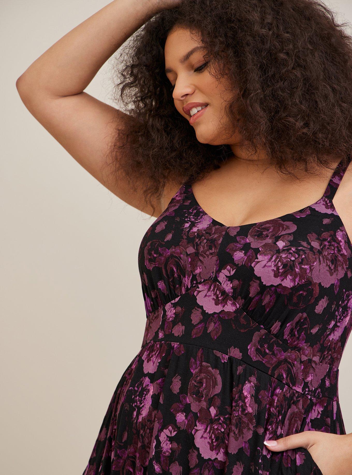 Torrid purple outlet floral dress