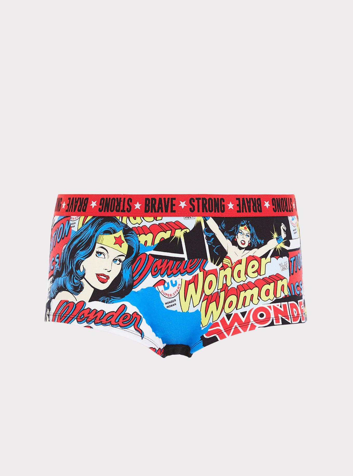 Plus Size - Wonder Woman Cotton Boyshort Panty - Torrid