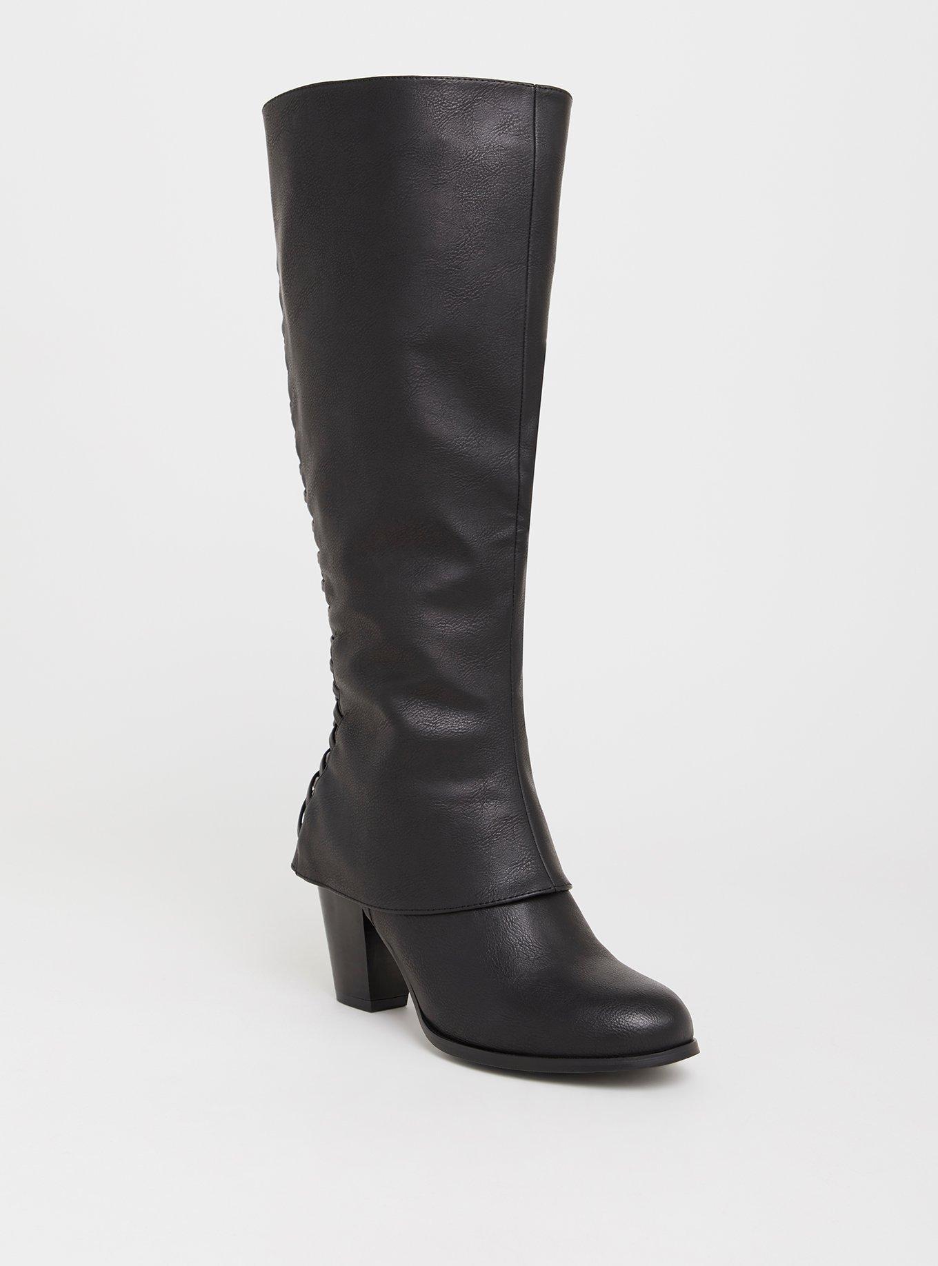 Lattice Knee Boot (WW), BLACK, alternate