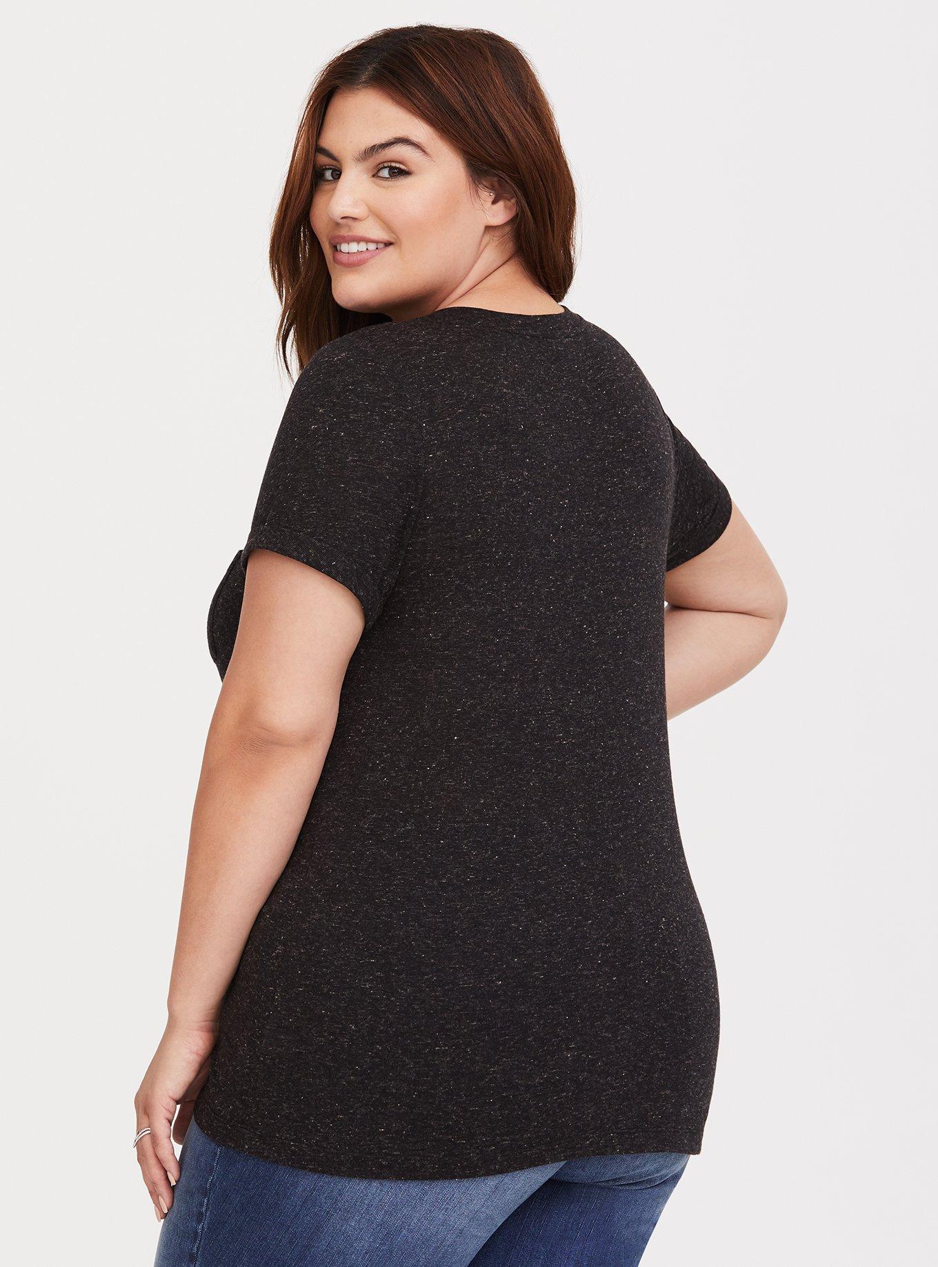 Rhinestone plus size on sale tops