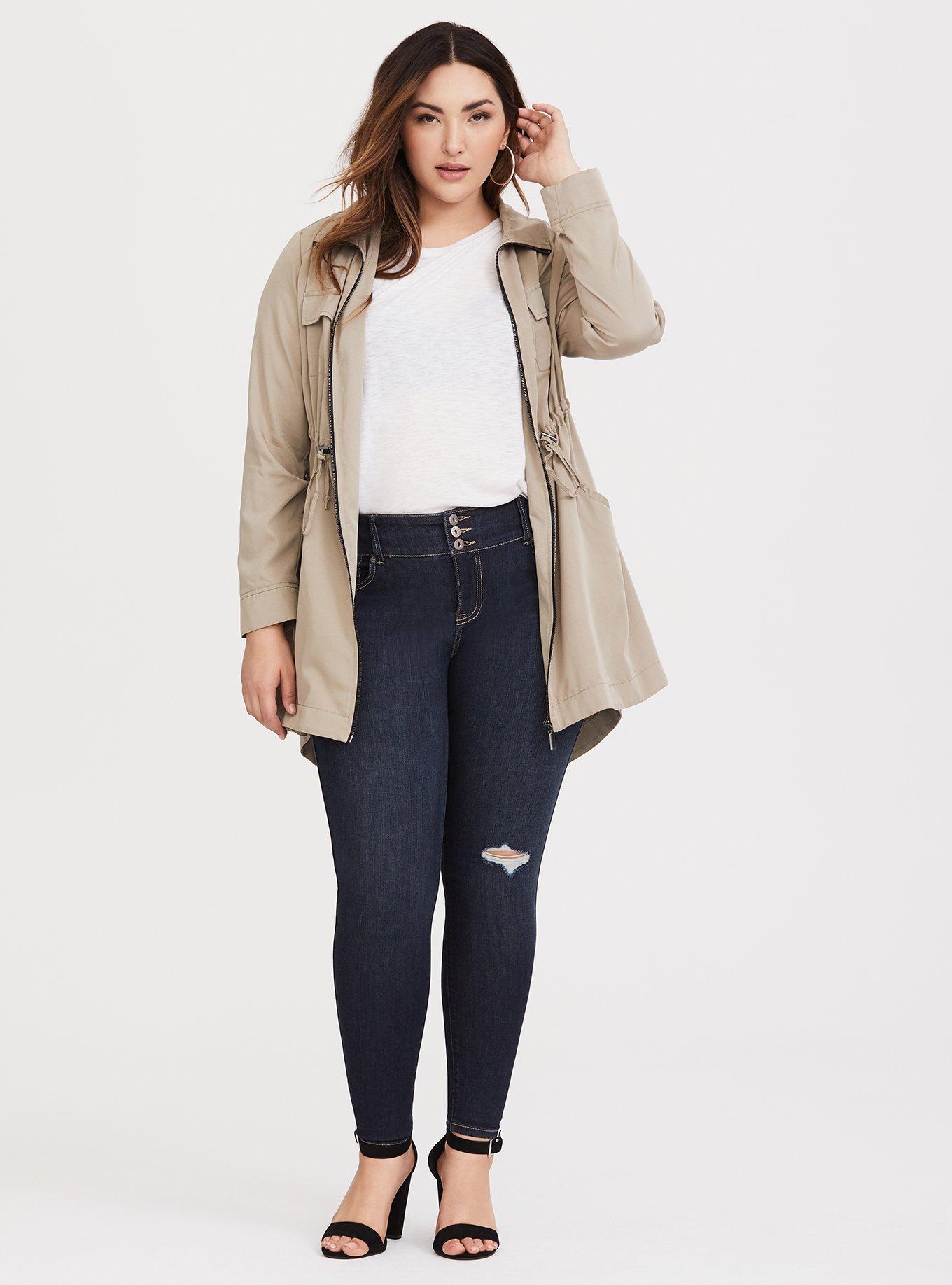 Jegging - Premium Stretch Dark Wash, DESTRUCTED CLEAN DARK, alternate