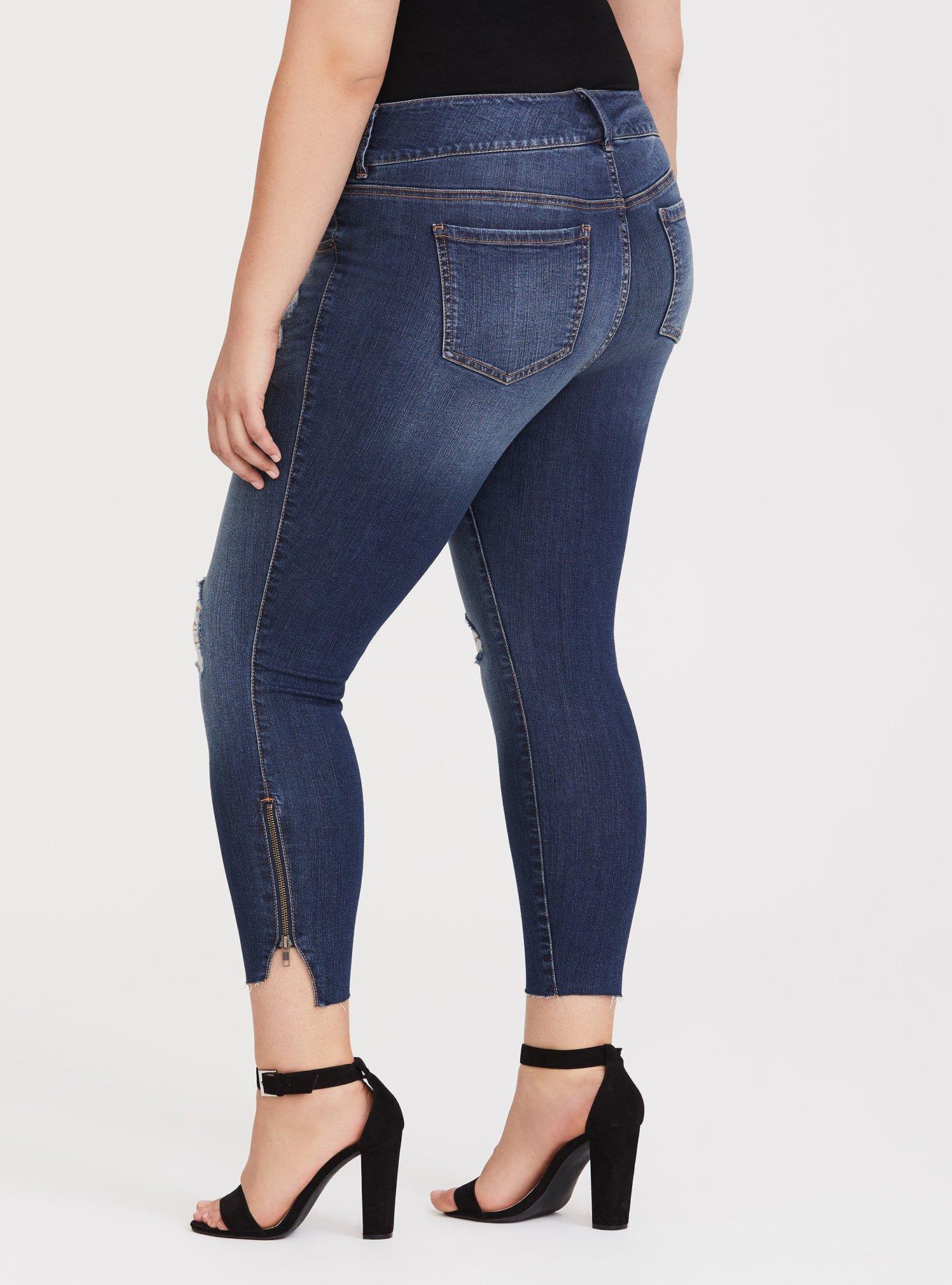 Jegging Crop Torrid Taille 10 - Stretch Premium - Bleu Moonstone - Neuf Avec Étiquettes - Chine - Lavage Moyen