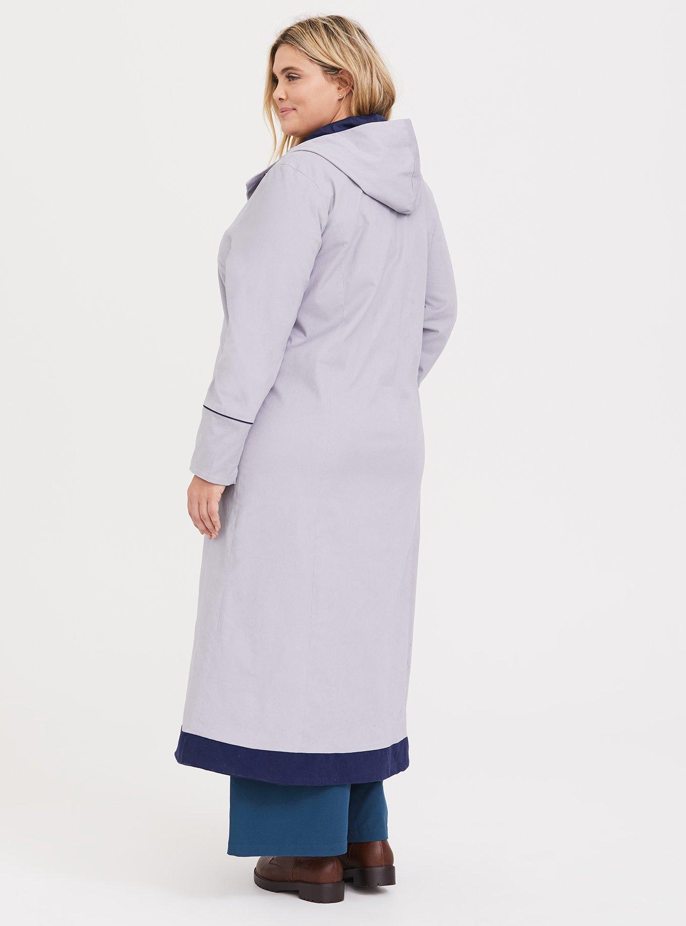 Plus Size Her Universe Doctor Who Grey Trench Coat, GREY, alternate