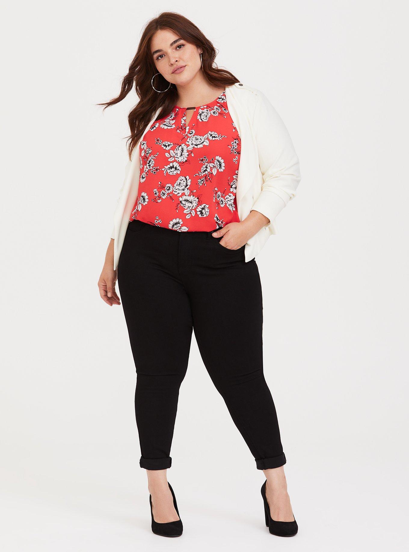 Plus Size - Georgette Keyhole Tank - Torrid