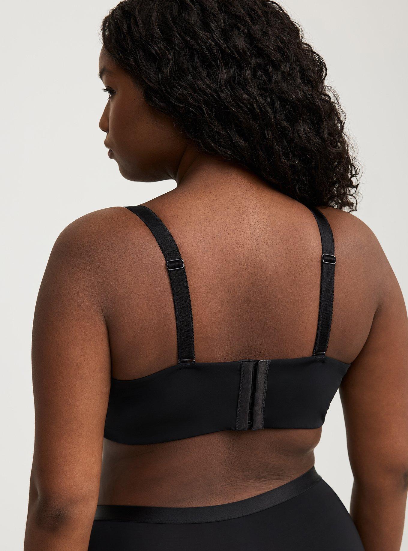 WIREFREE LIGHTLY LINED SOLID MICRO STRAIGHT BACK BRA