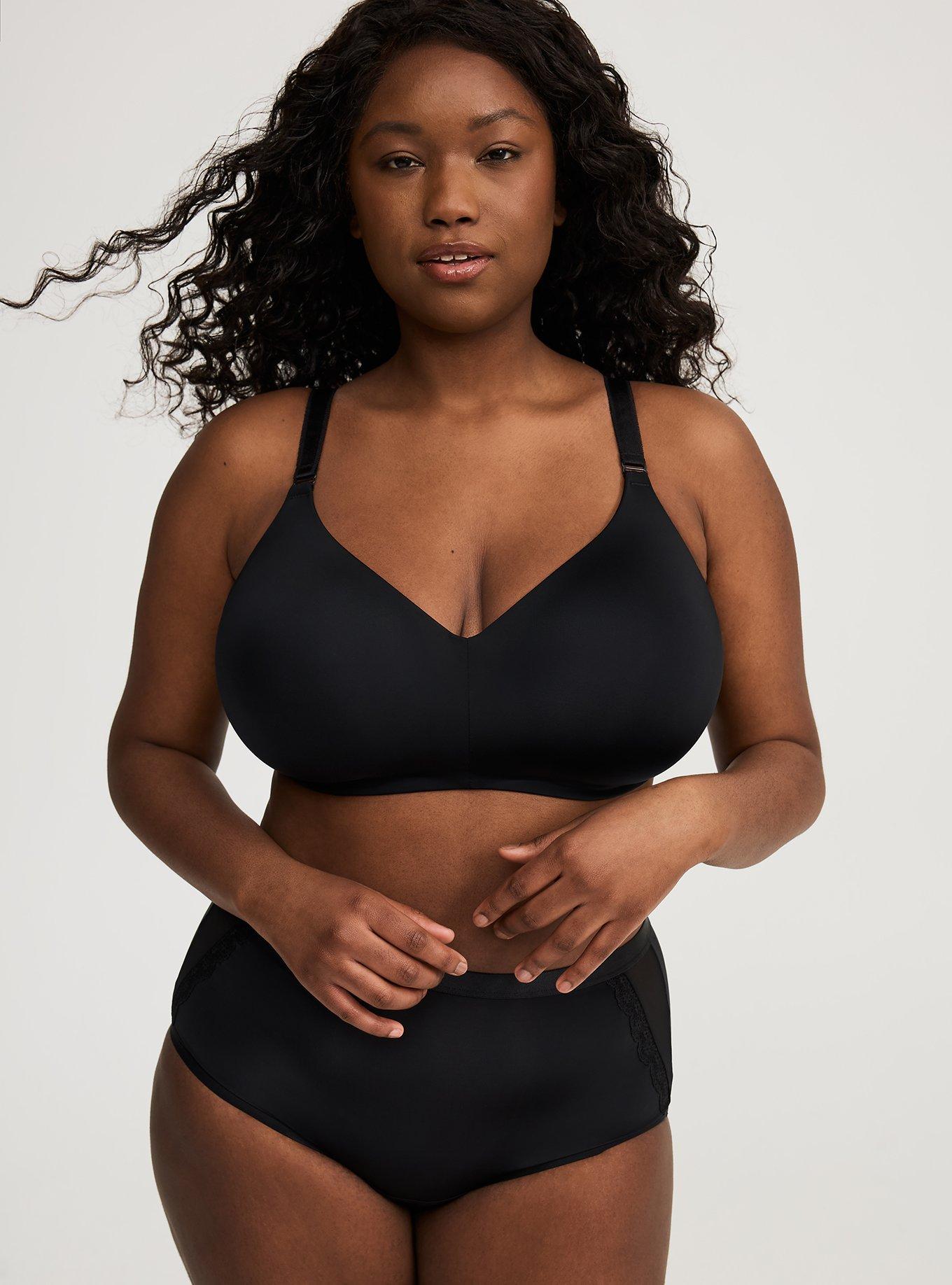 WIREFREE LIGHTLY LINED SOLID MICRO STRAIGHT BACK BRA