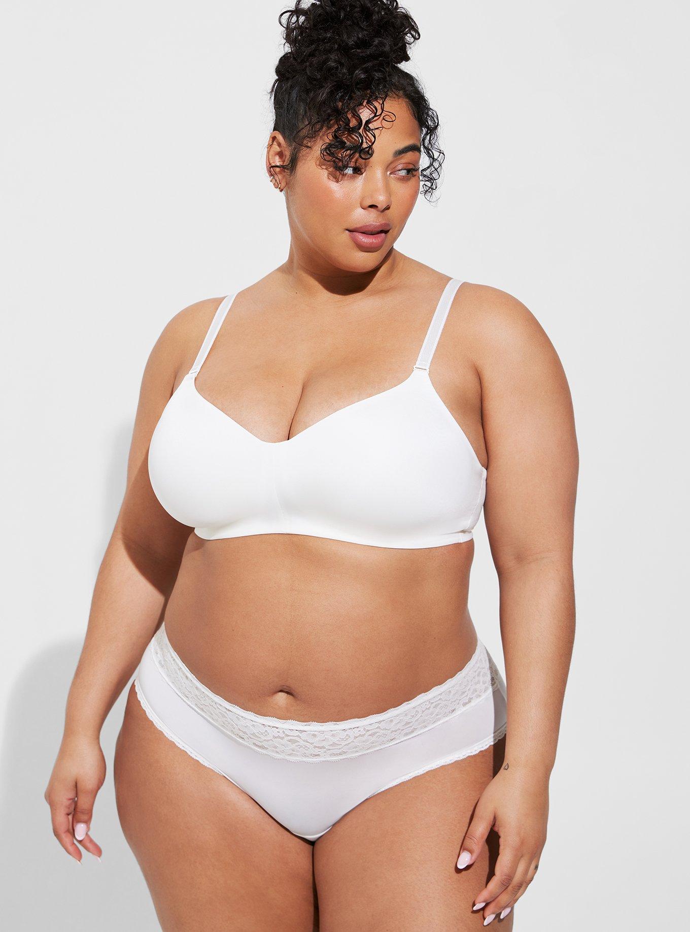 Curve Muse Womens Full Coverage White Bra Size 46D