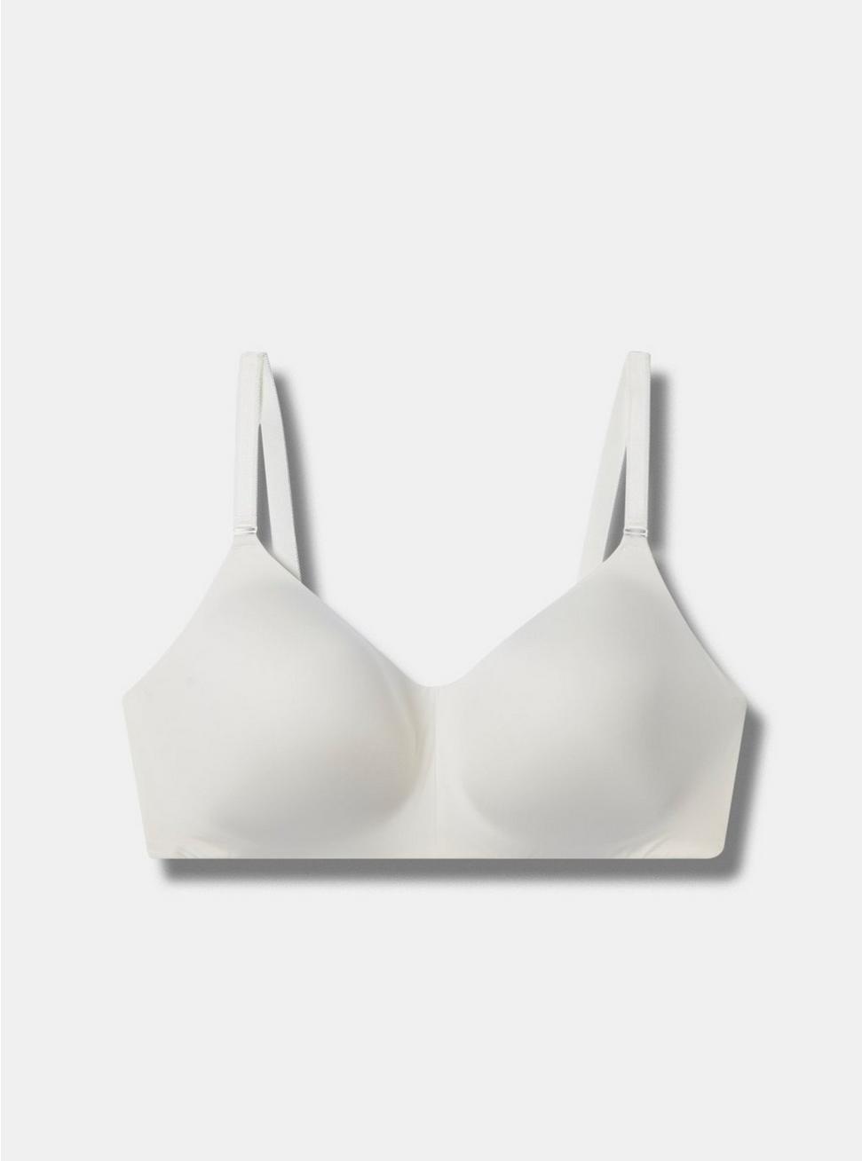 Wire-Free Lightly Lined Smooth Straight Back Bra, CLOUD DANCER, hi-res