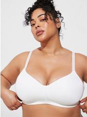 Wire-Free Lightly Lined Smooth Straight Back Bra, CLOUD DANCER, hi-res