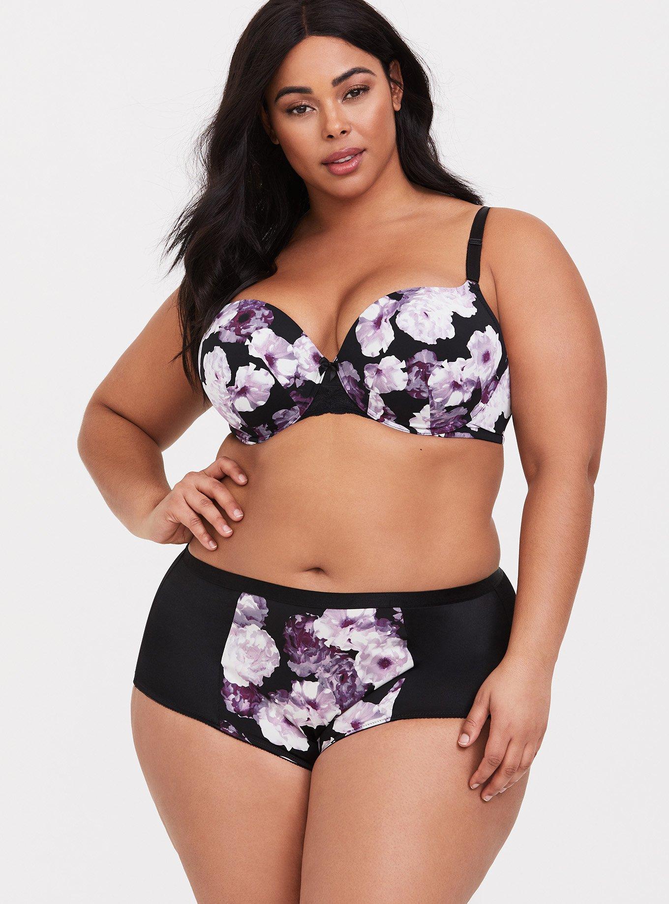 Plus Size 360&deg; Smoothing Mid-Rise Brief Panty, BONAFIDE SHADE BLACK, alternate