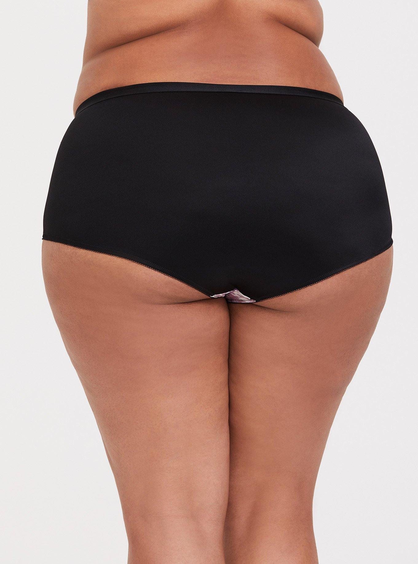 Plus Size 360&deg; Smoothing Mid-Rise Brief Panty, BONAFIDE SHADE BLACK, alternate