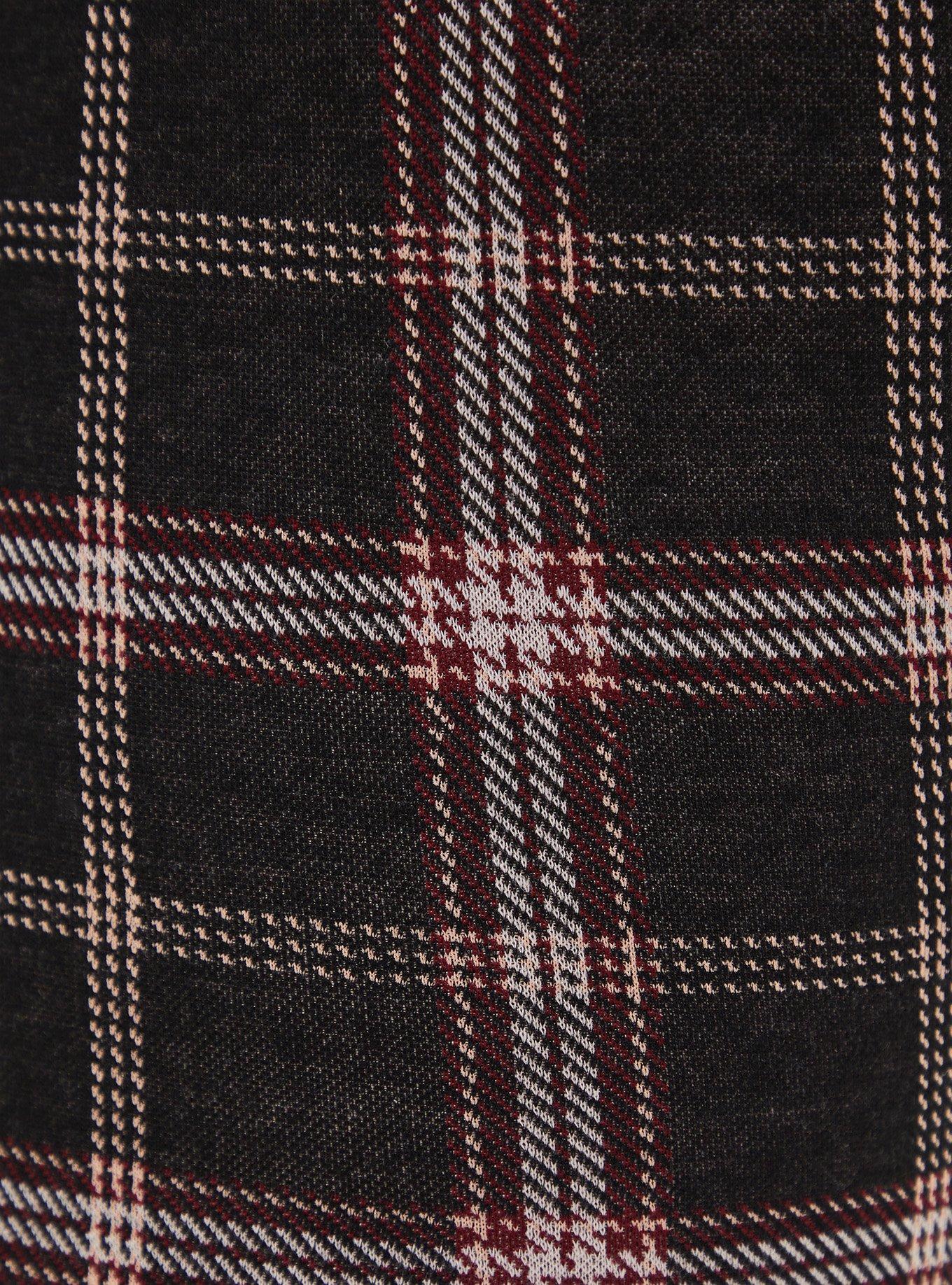 Studio Double Knit Blazer, BLACK PLAID, alternate