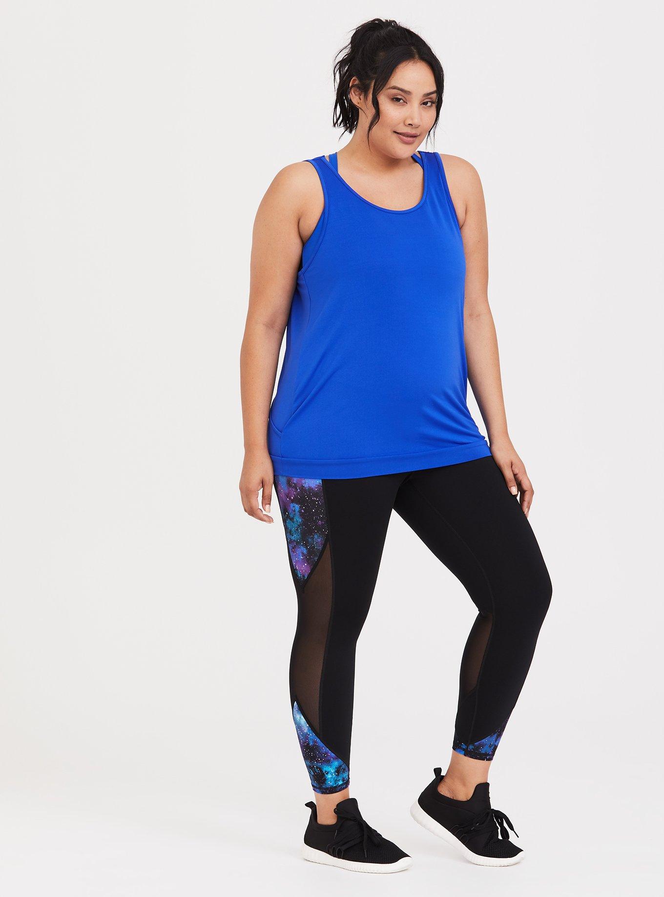 Blue 2fer Active Stretch Tank & Sports Bra, ELECTRIC BLUE, alternate