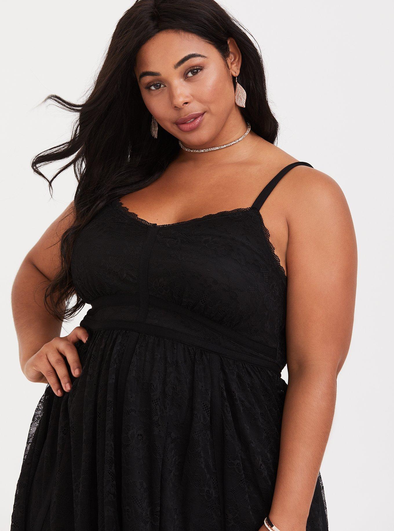 NWT Torrid Plus Size 2 2X 18/20 SKATER MINI DRESS - STUDIO KNIT BLACK