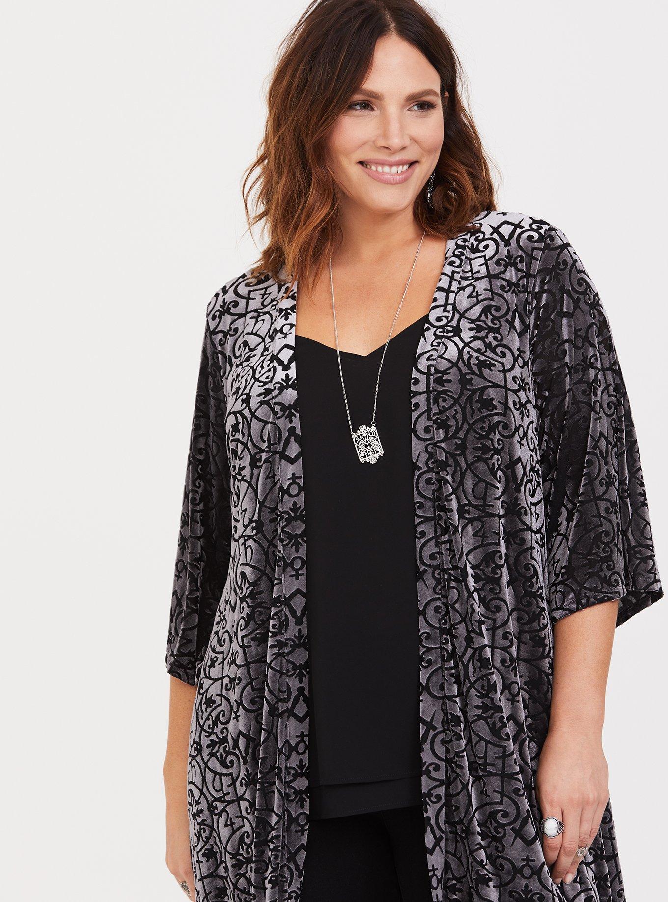 Outlander A. Malcolm's Print Shop Burnout Kimono, MULTI, alternate