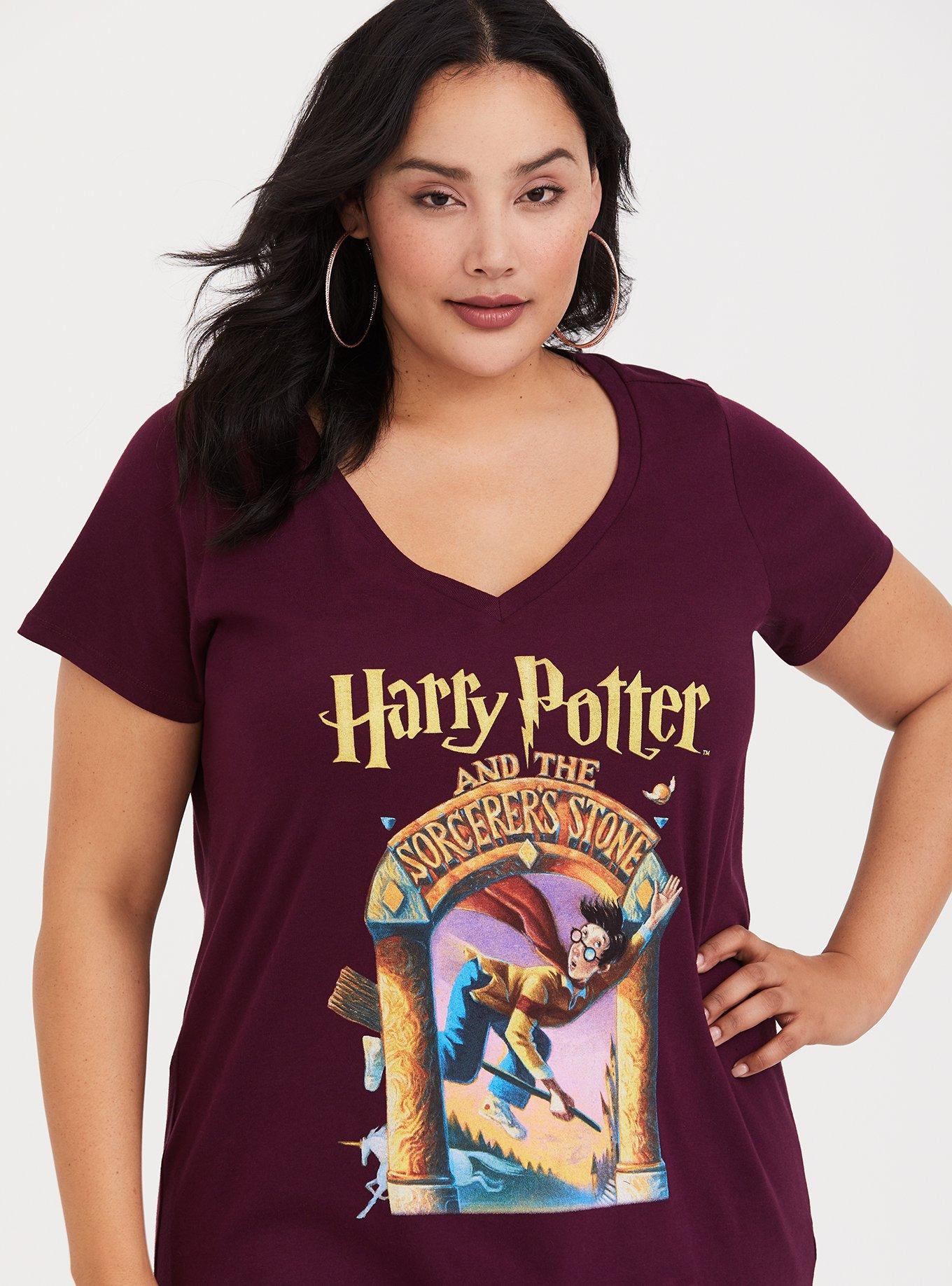 Harry Potter and the Sorcerer's Stone Slim Fit Tee, BURGUNDY, hi-res