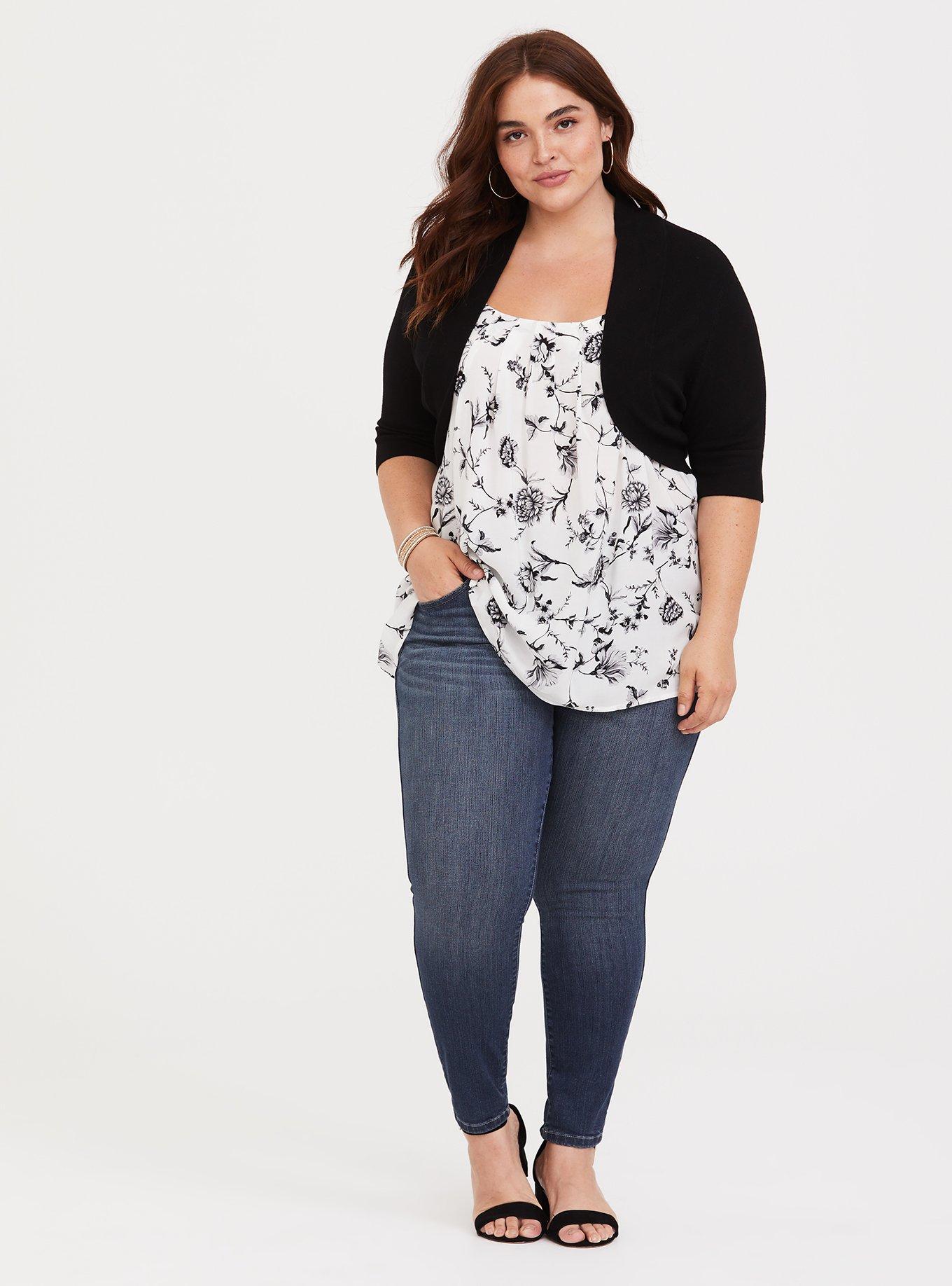 Plus Size Sophie - Ivory Floral Pleated Crossback Swing Cami, NONEC, alternate