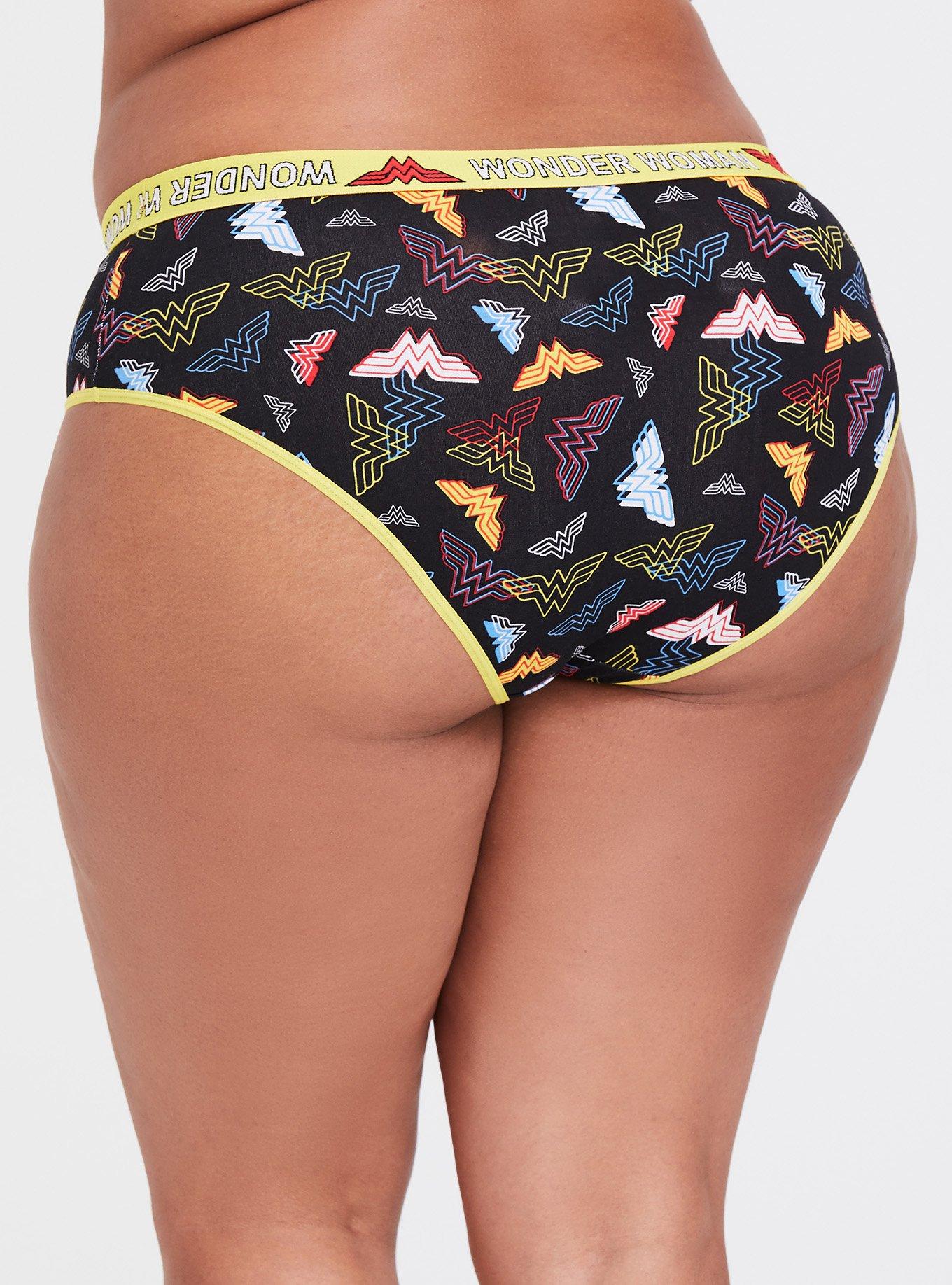 Plus Size Wonder Woman Cotton Hipster Panty, MULTI, alternate