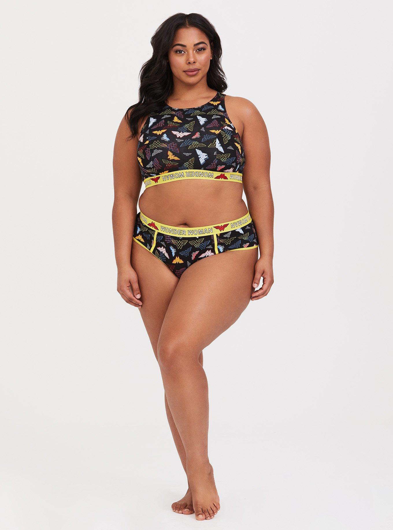 Plus Size Wonder Woman Cotton Hipster Panty, MULTI, alternate
