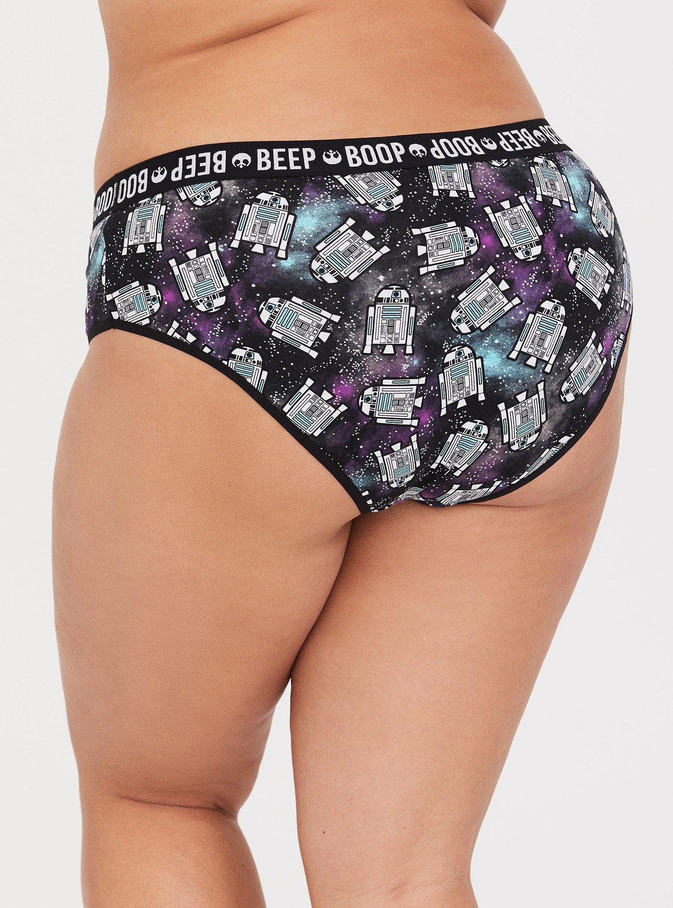 Dellukee Women's Breathable Hipster Underwear Galaxy Stars Plus