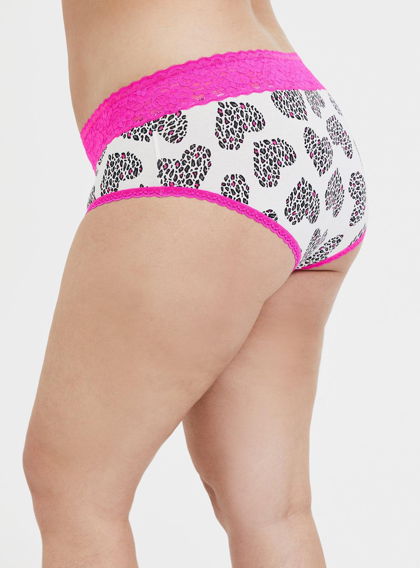 Scalloped Cheeky Panty - Candy red