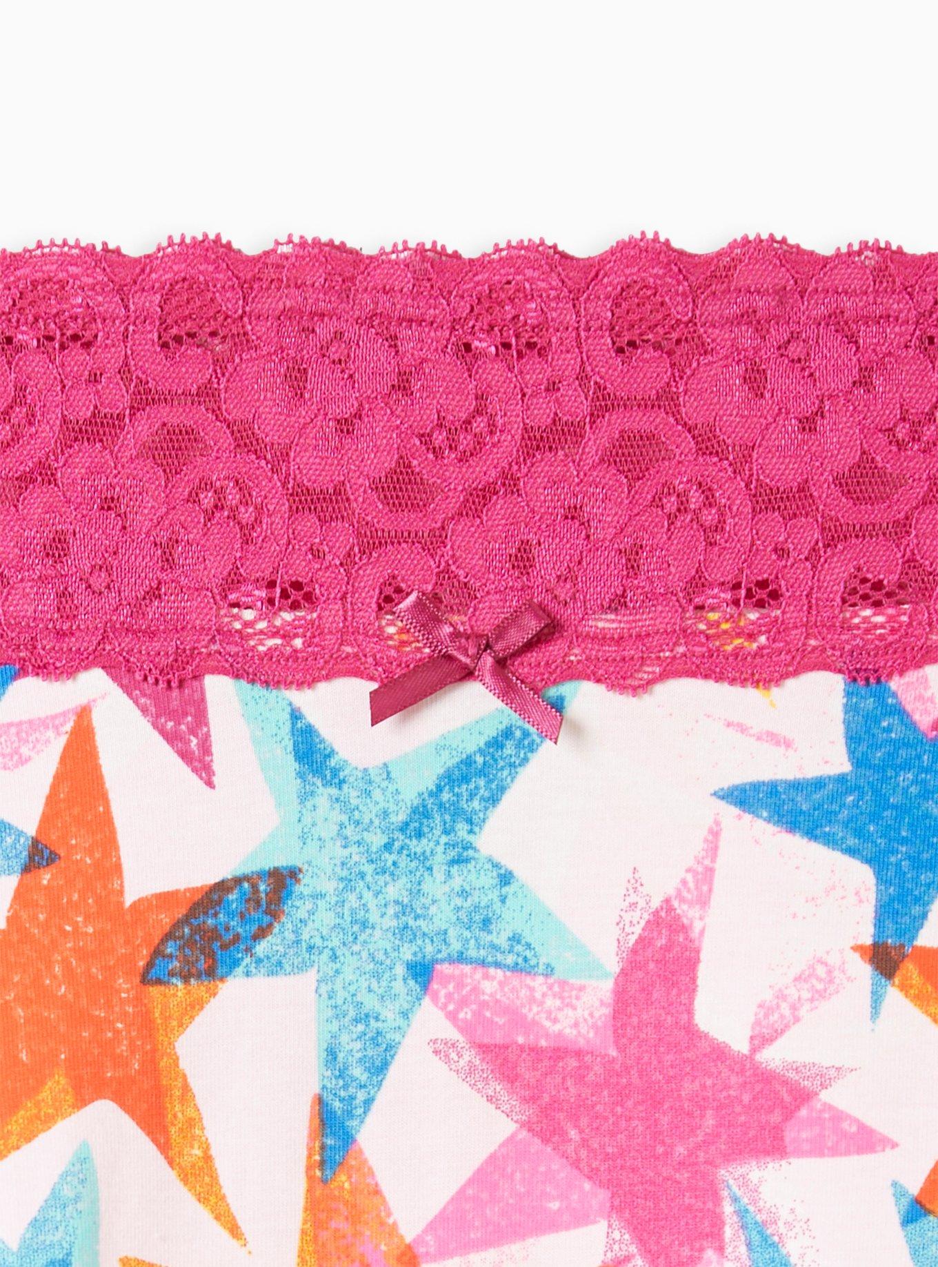 COTTON MID RISE CHEEKY LACE TRIM PANTY