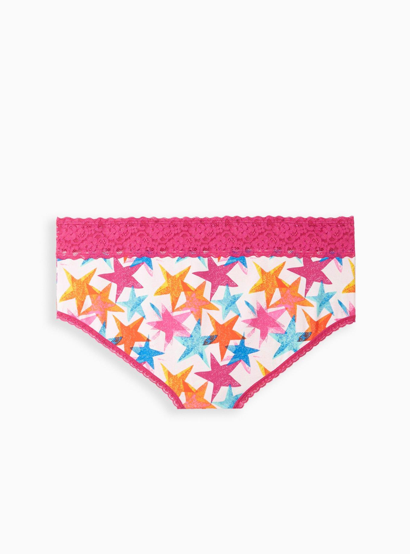 COTTON MID RISE CHEEKY LACE TRIM PANTY