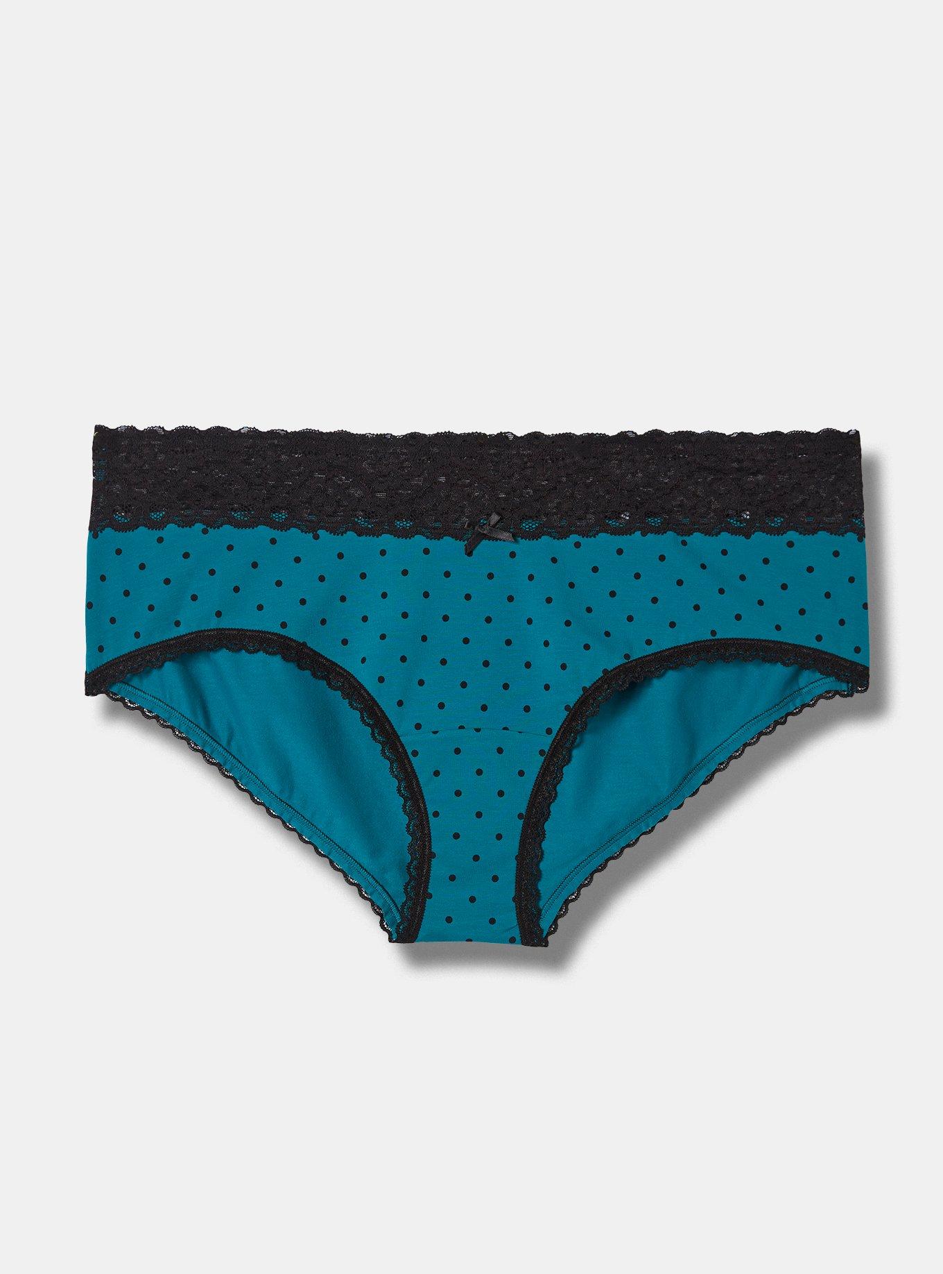 Lace Trim Super Soft Cheeky Panty - Classic blue