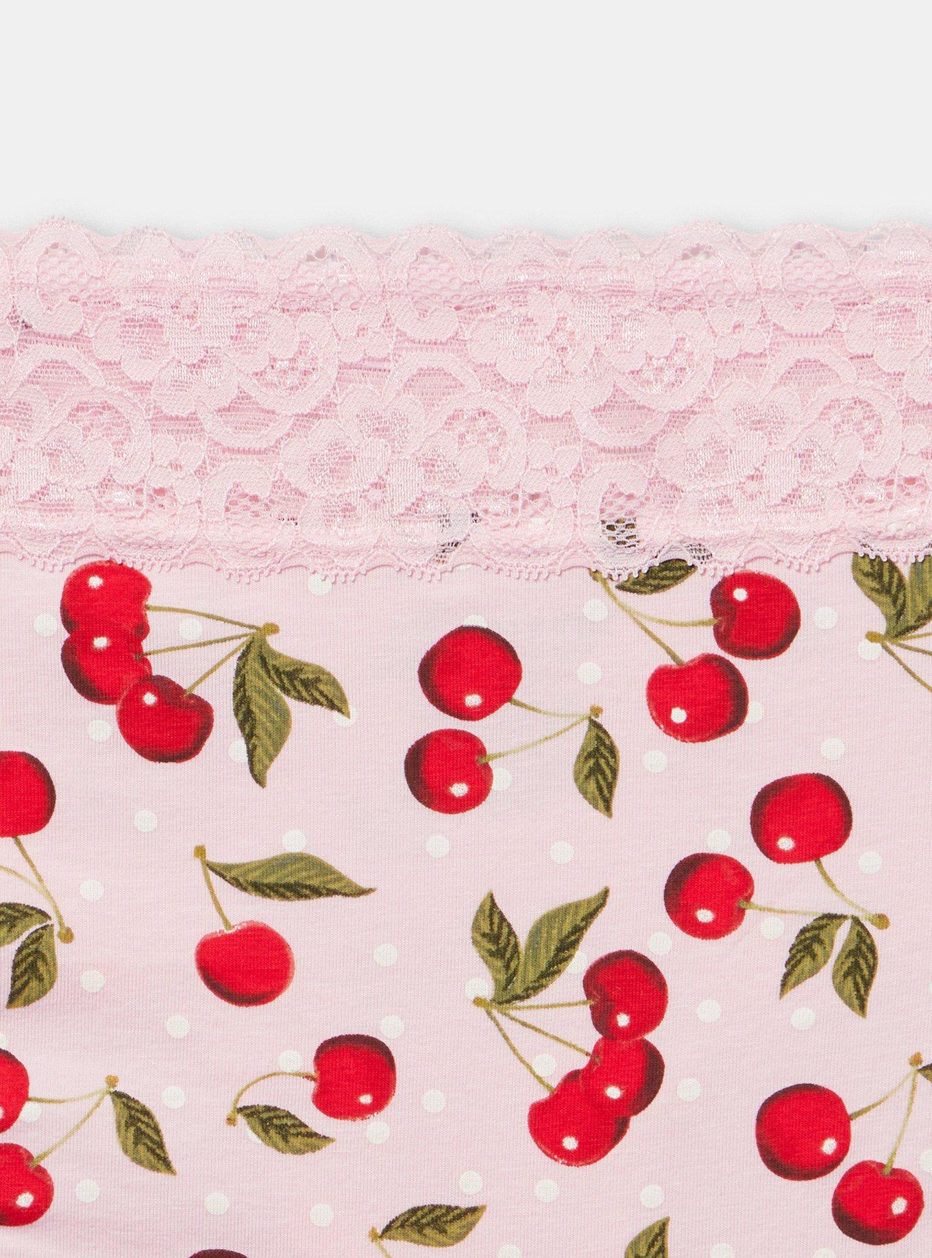 Cotton Mid-Rise Cheeky Panty, CHERRY BERRY ORCHID, alternate